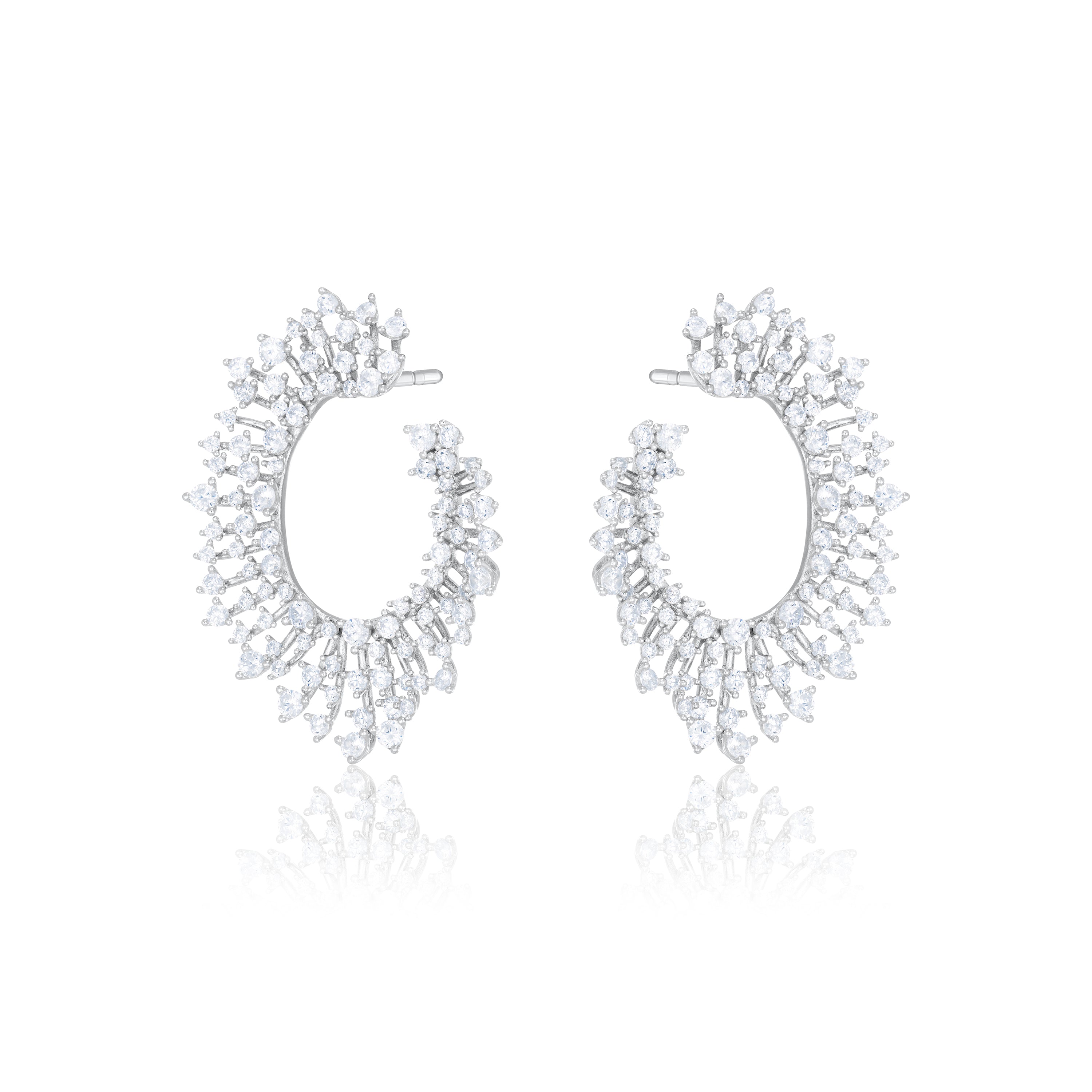 Cascading CZ Statement Earrings