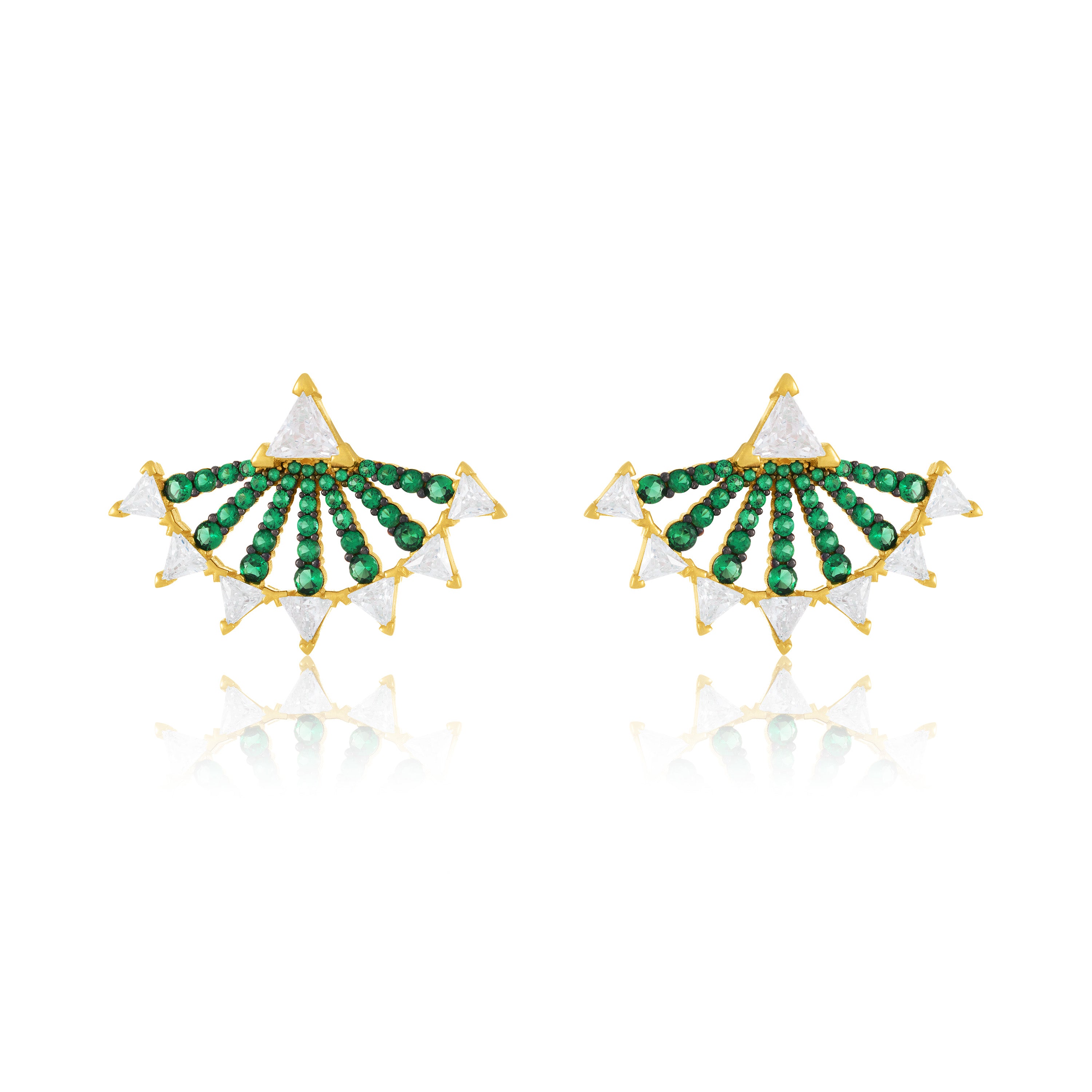 Edgy Eventail Shaped Earrings