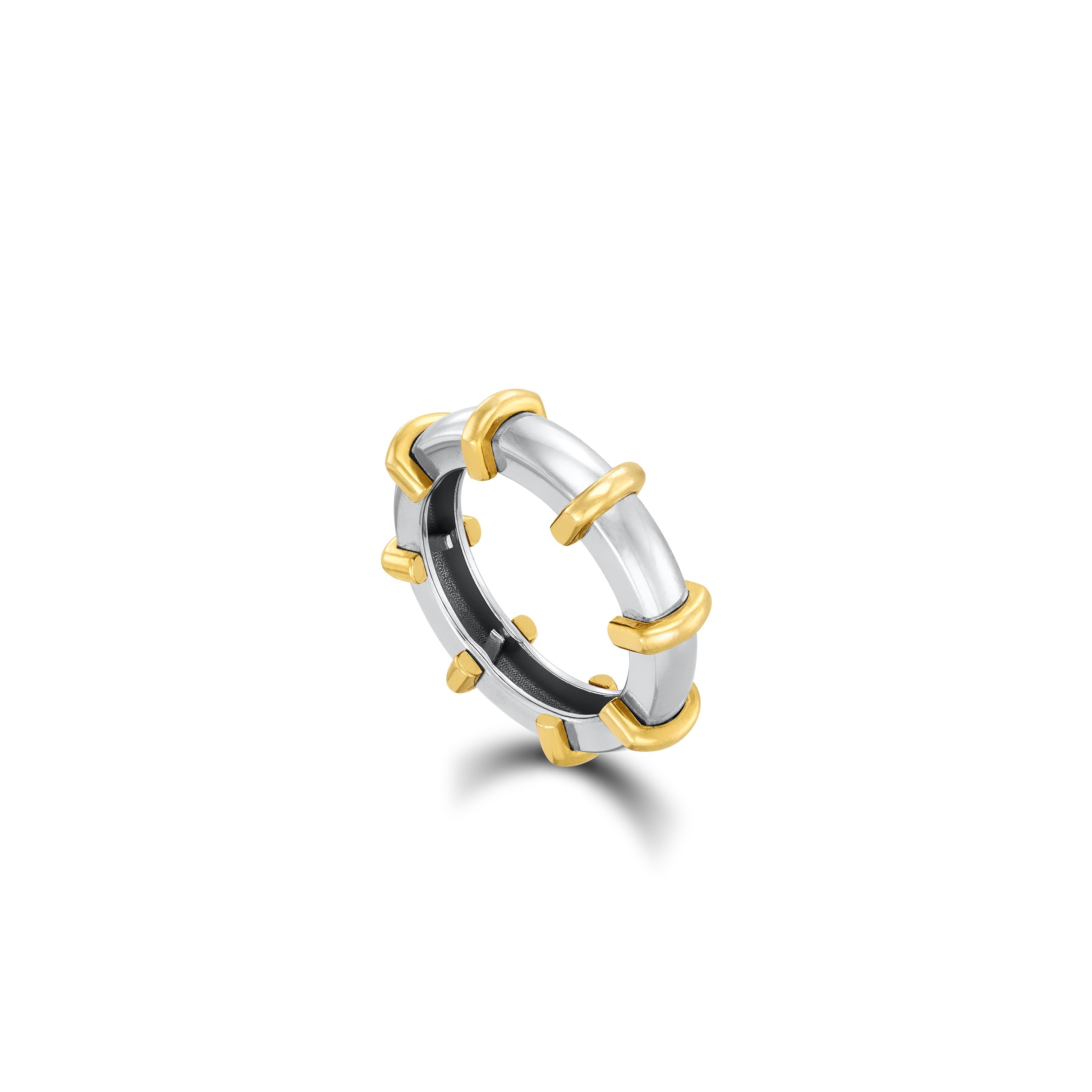 Evenly Spaced Cuff Ring - Silver