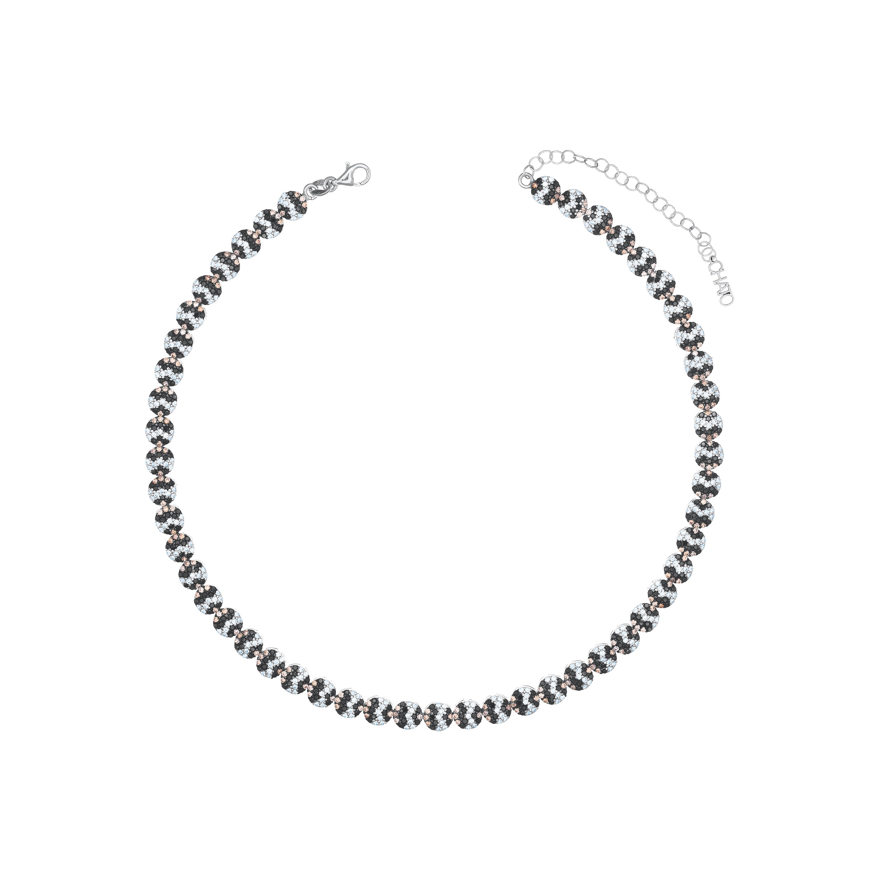 Leopard Round Cubic Zirconia Eternity Choker