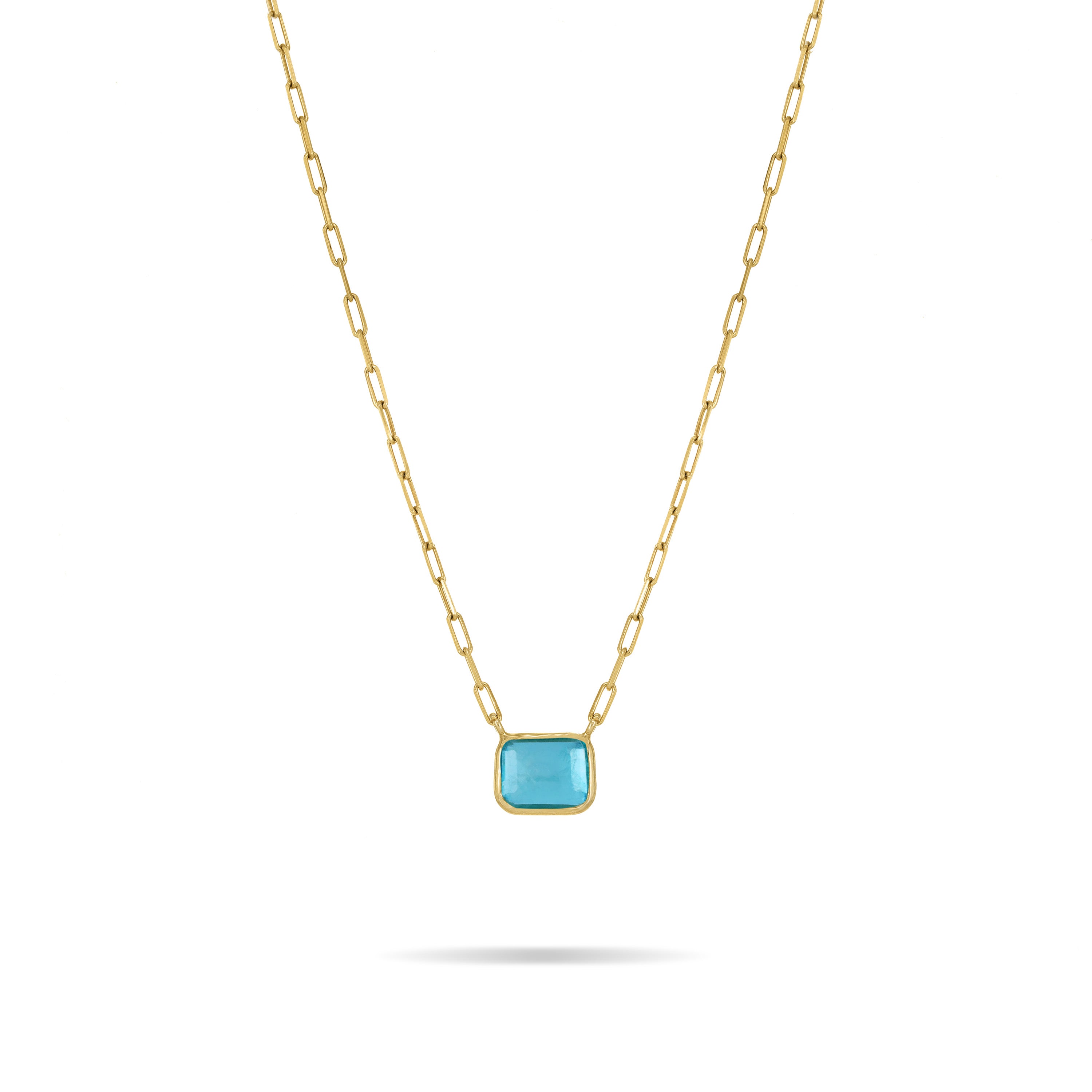One Big Rectangle Paperclip Chain Necklace