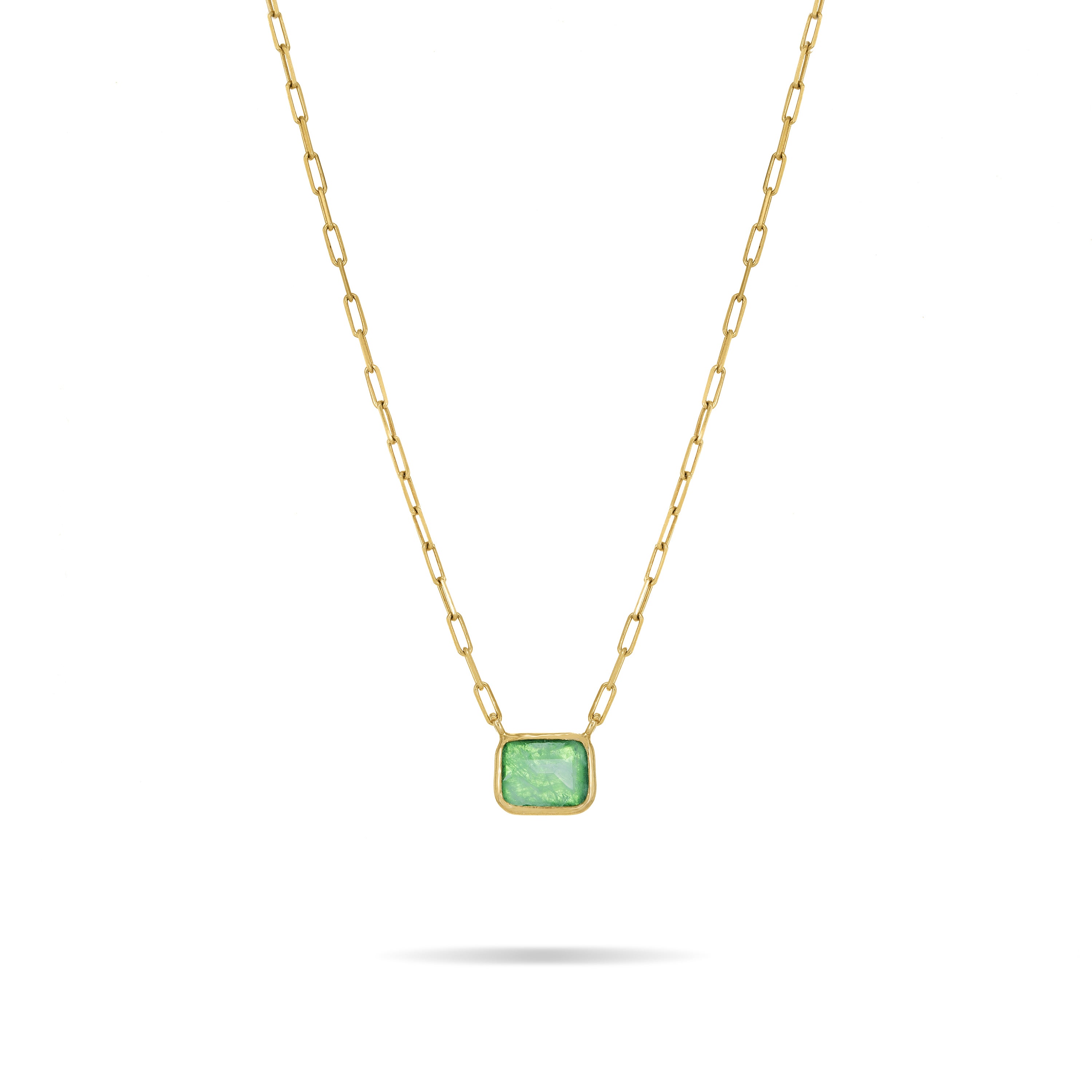 One Big Rectangle Paperclip Chain Necklace