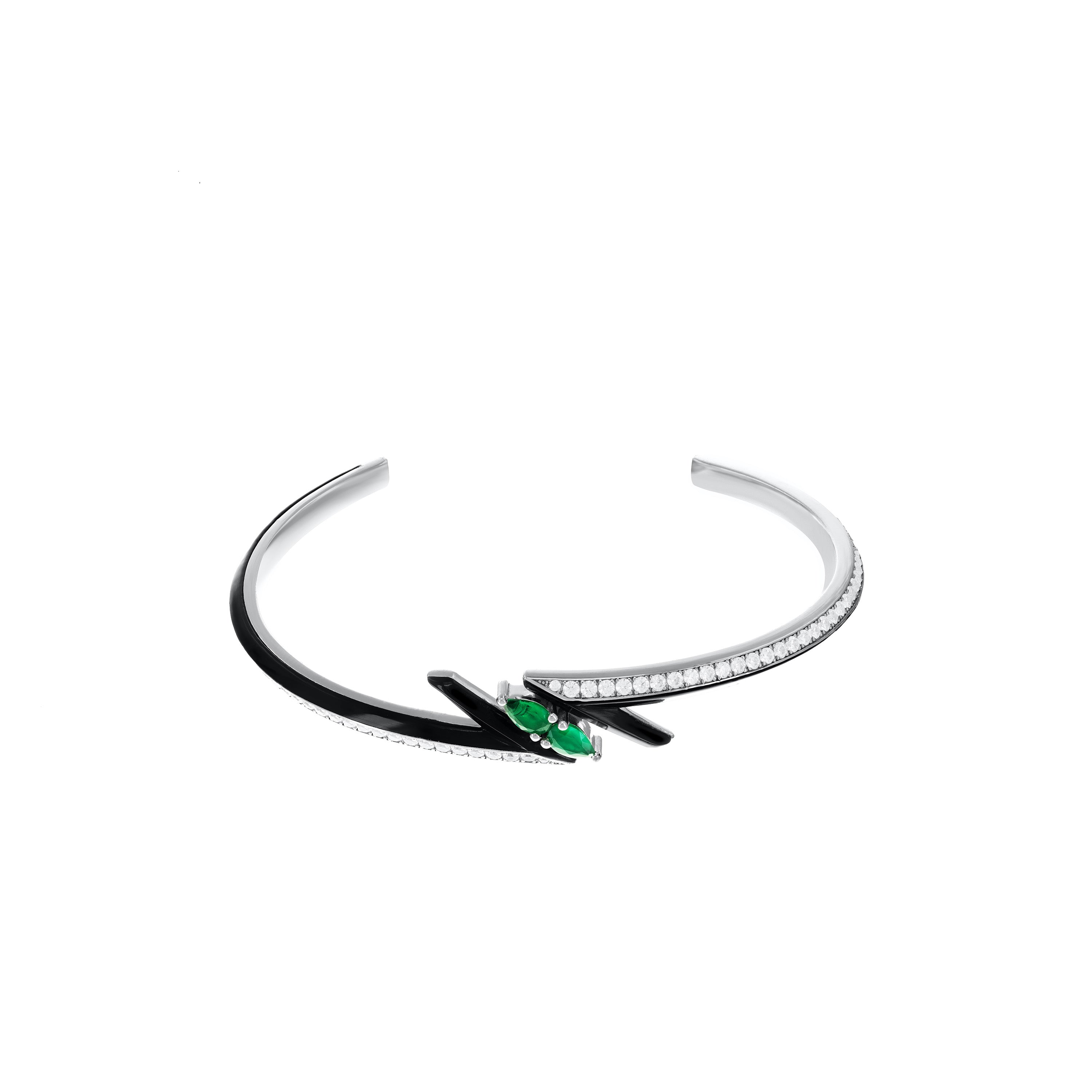 Sleek And Edgy Open Cuff Bracelet