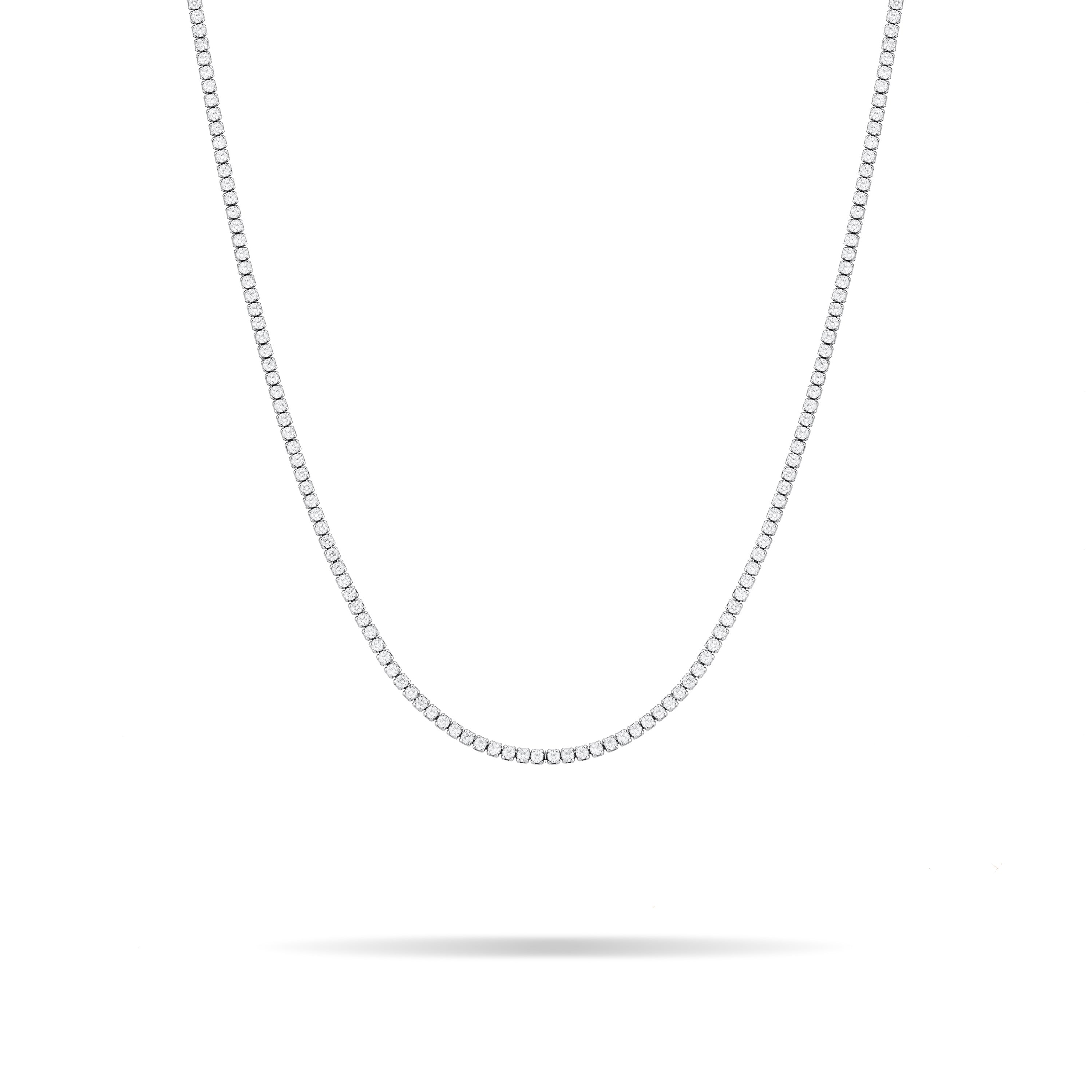 Tennis Choker - Silver White - 1.5mm