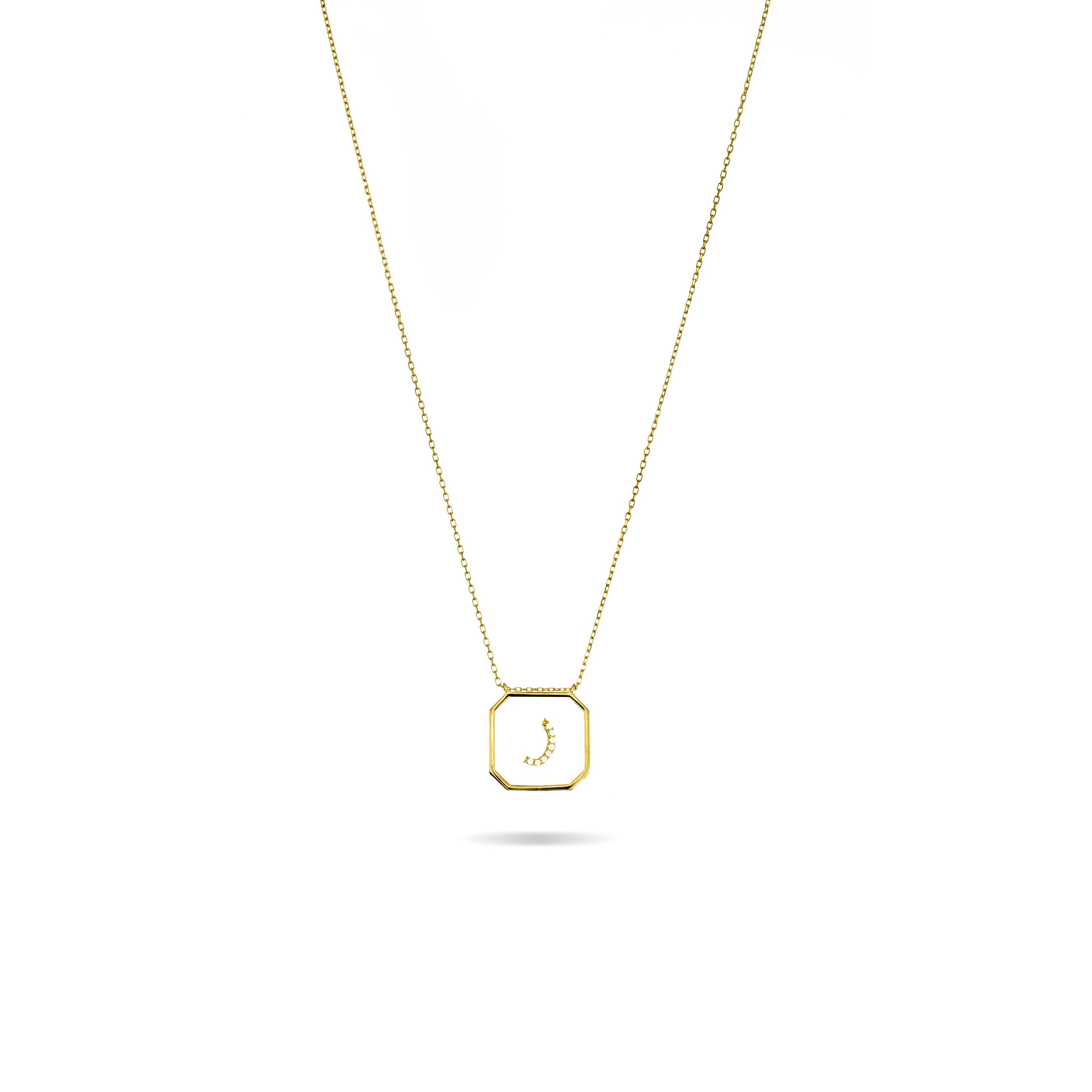 Arabic Letter Square Plexiglass Necklace