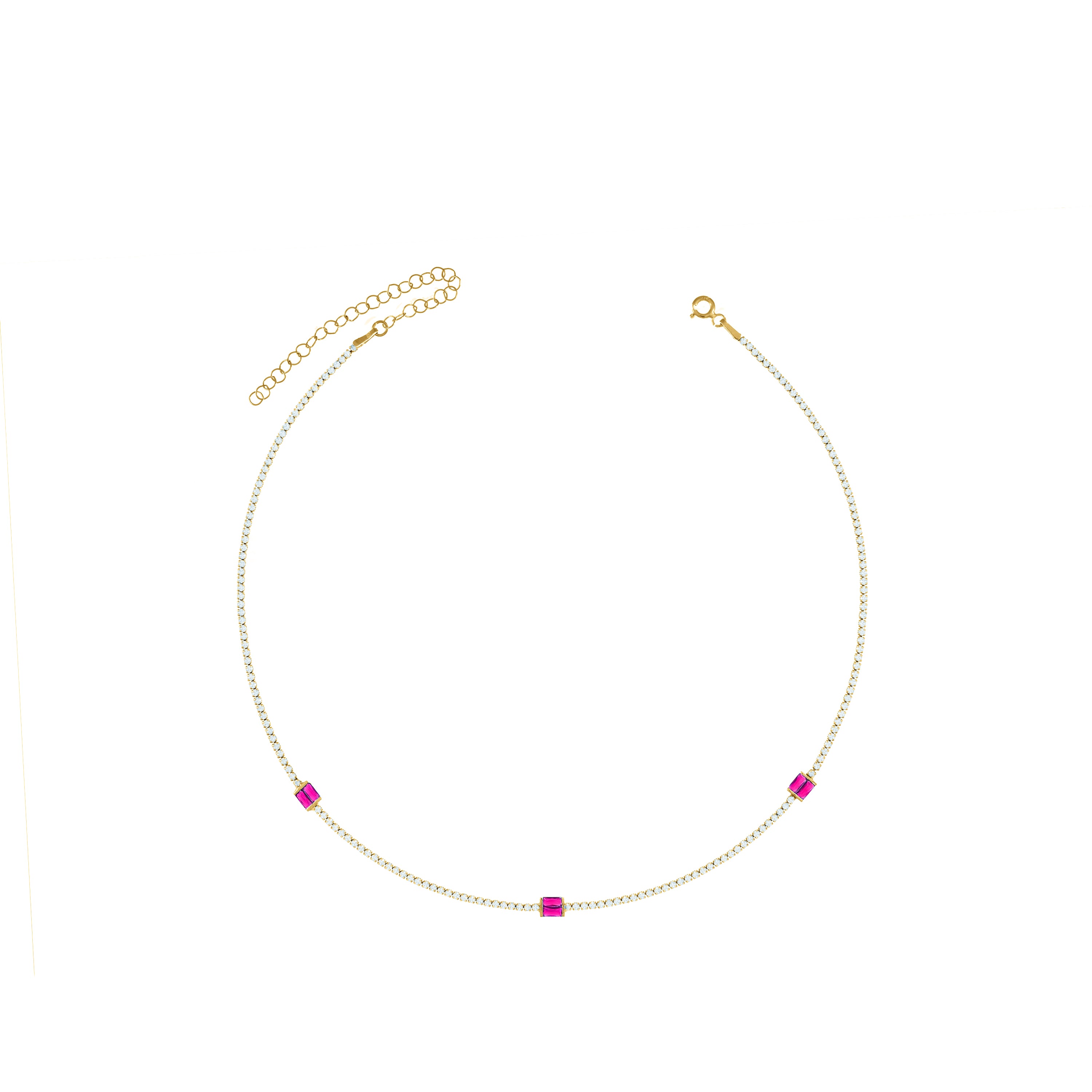 Baguette Cut Tennis Choker