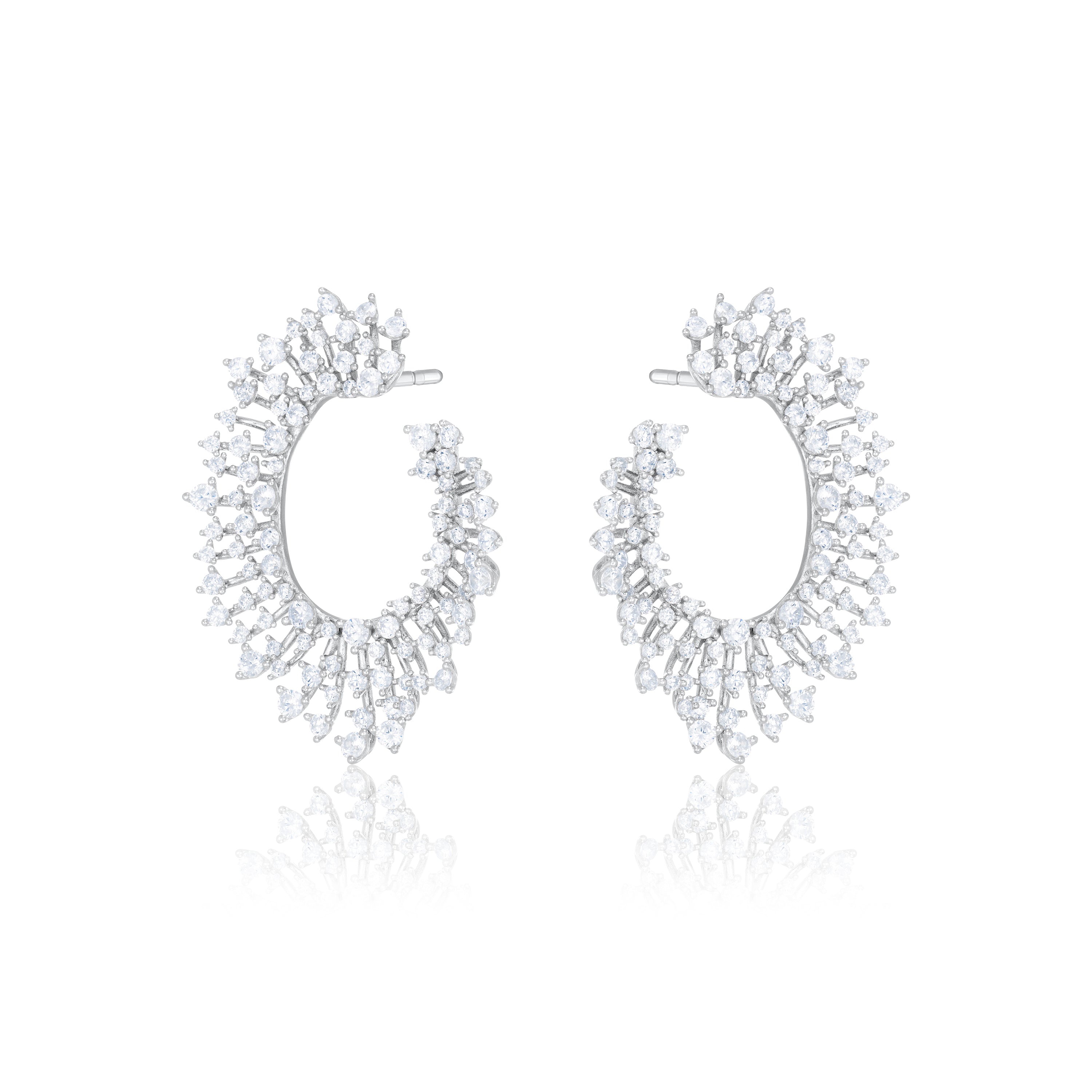 Cascading CZ  Statement Earrings