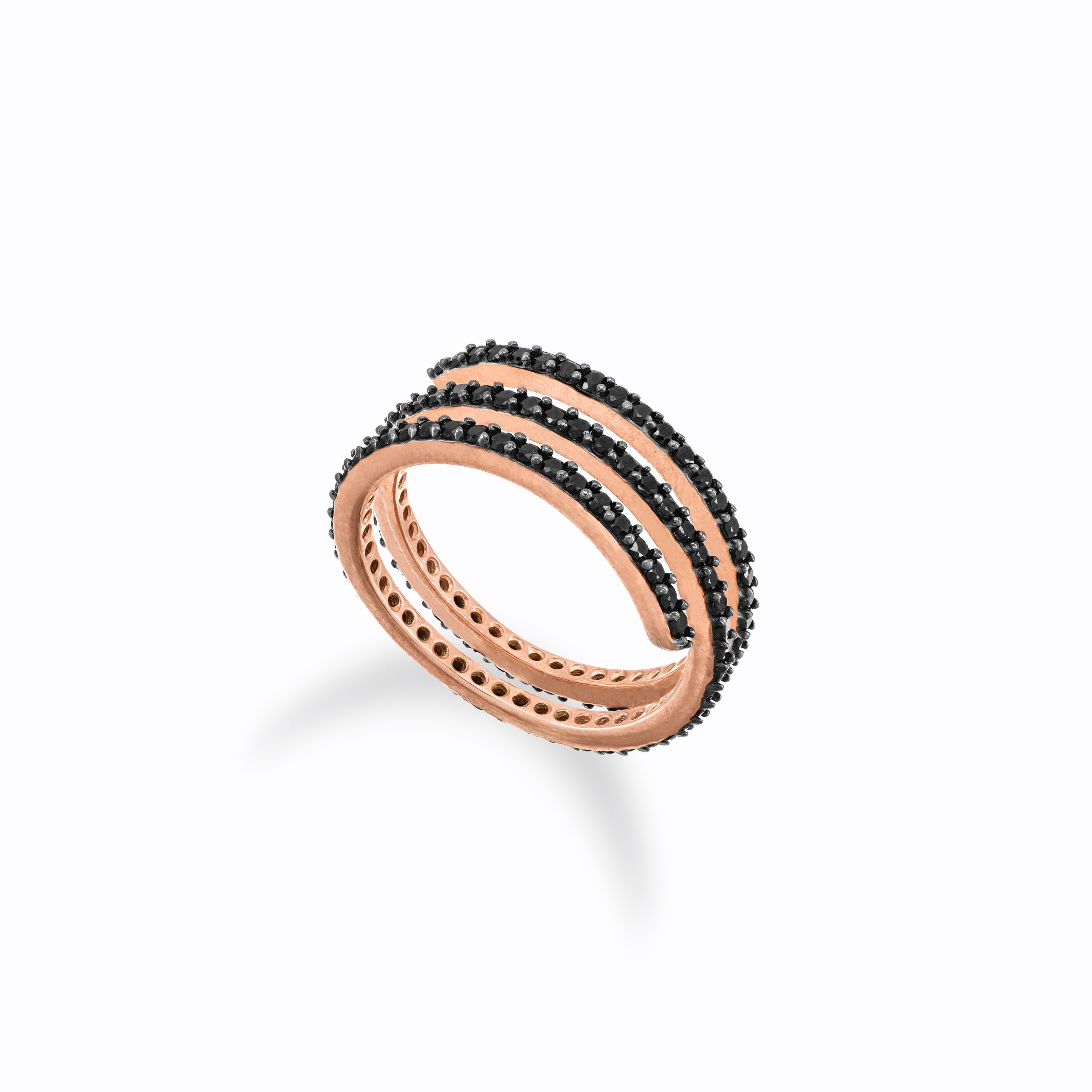 Cubic Zirconia Spiral Ring - Colored