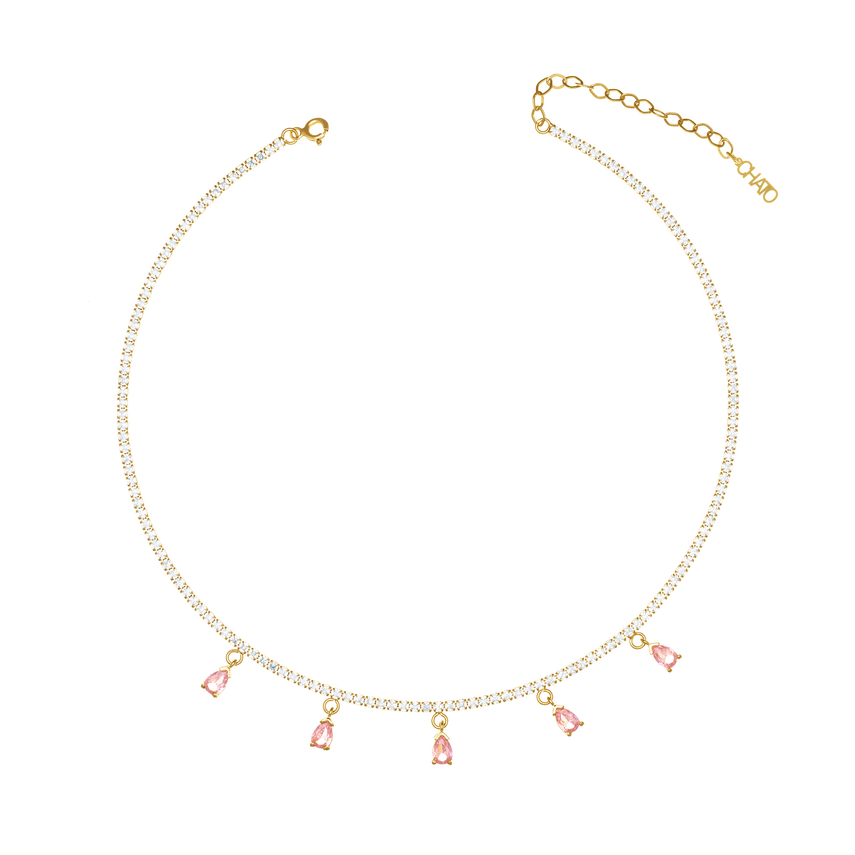 Dangling Multi Teardrop Tennis Choker