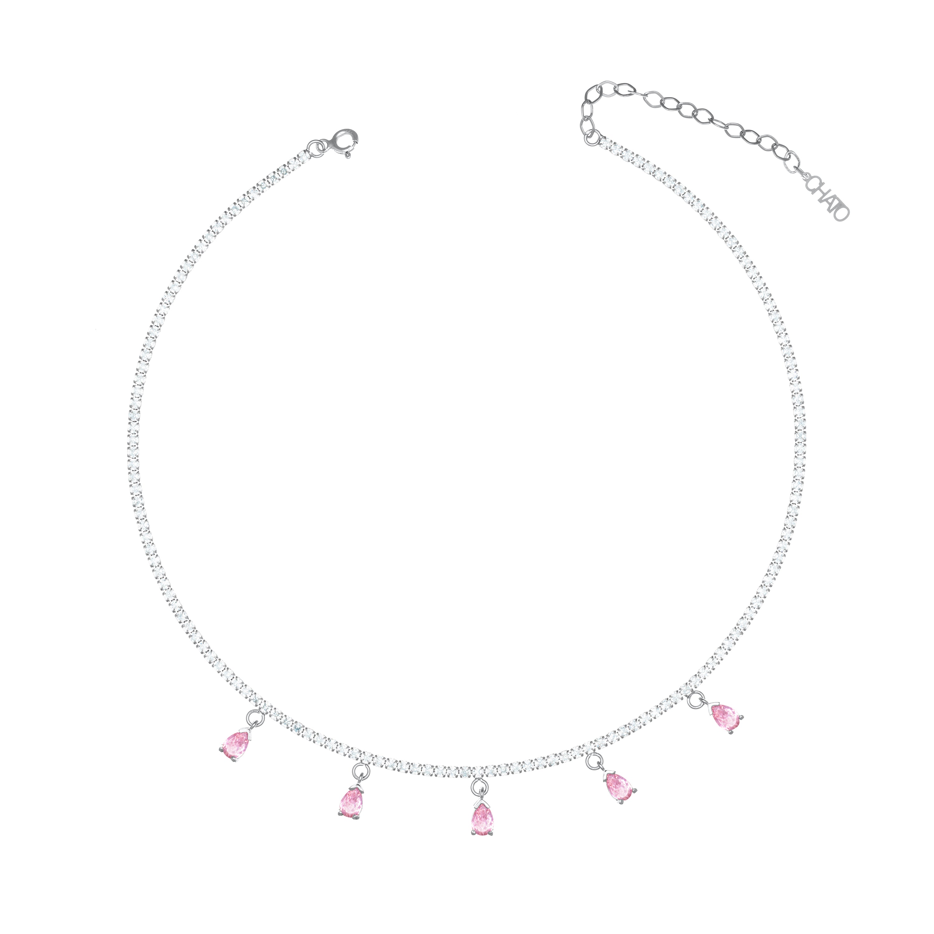 Dangling Multi Teardrop Tennis Choker