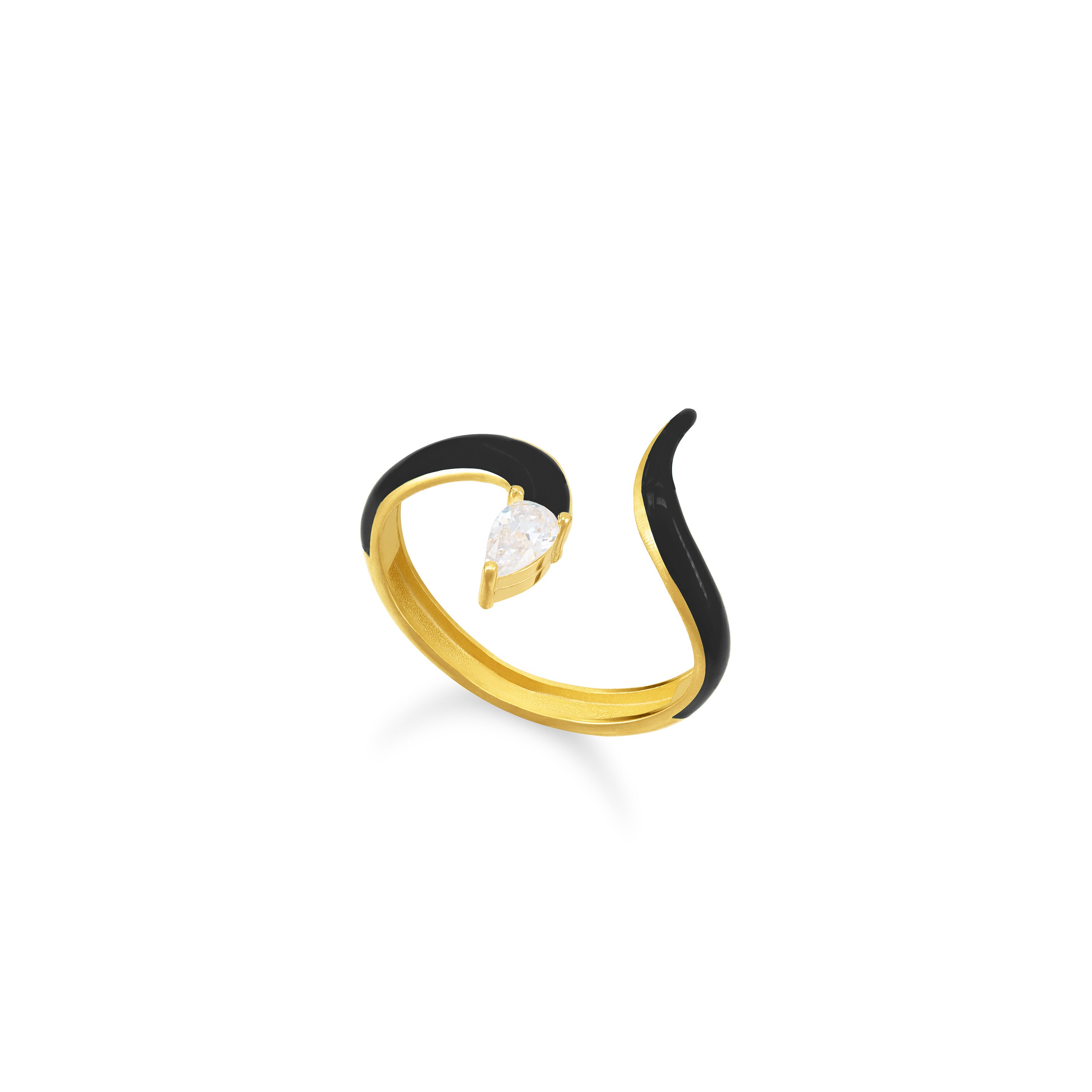 Enamel Snake Open Ring