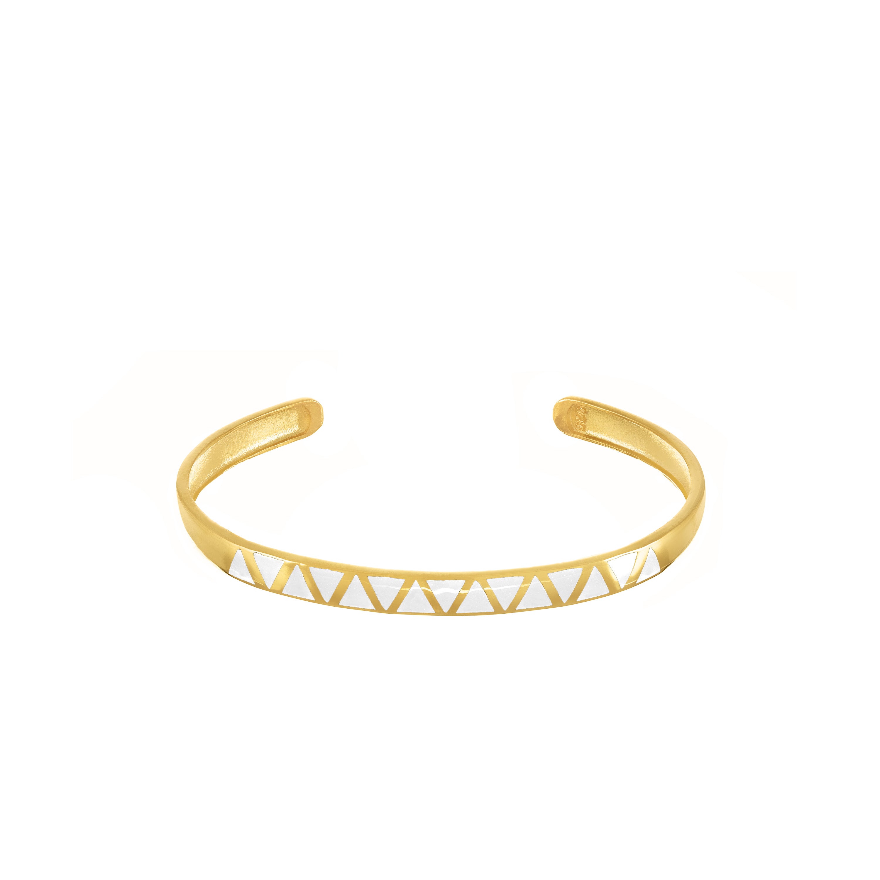 Enamel Triangles Bangle Bracelet