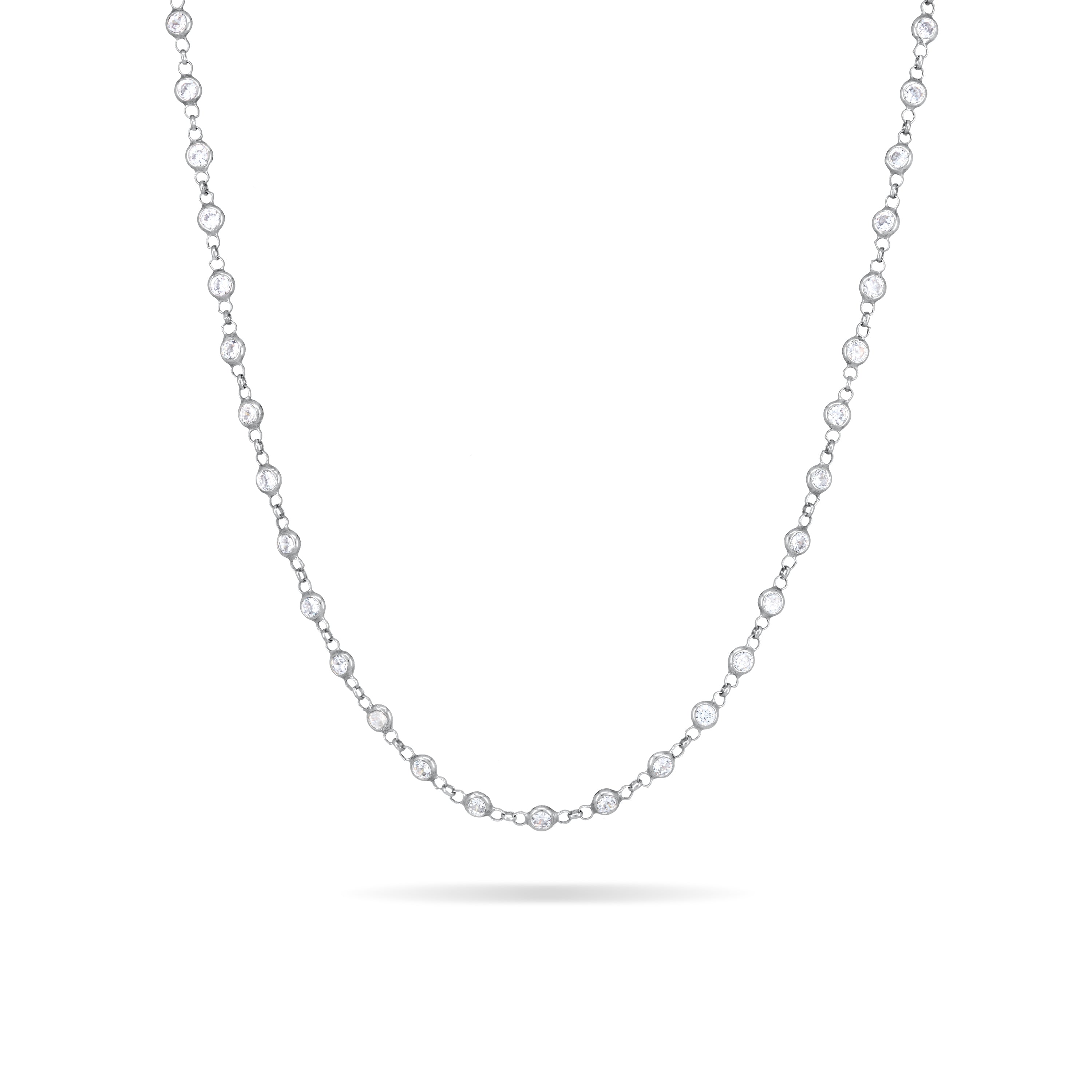 Eternity Bezel Chain Choker