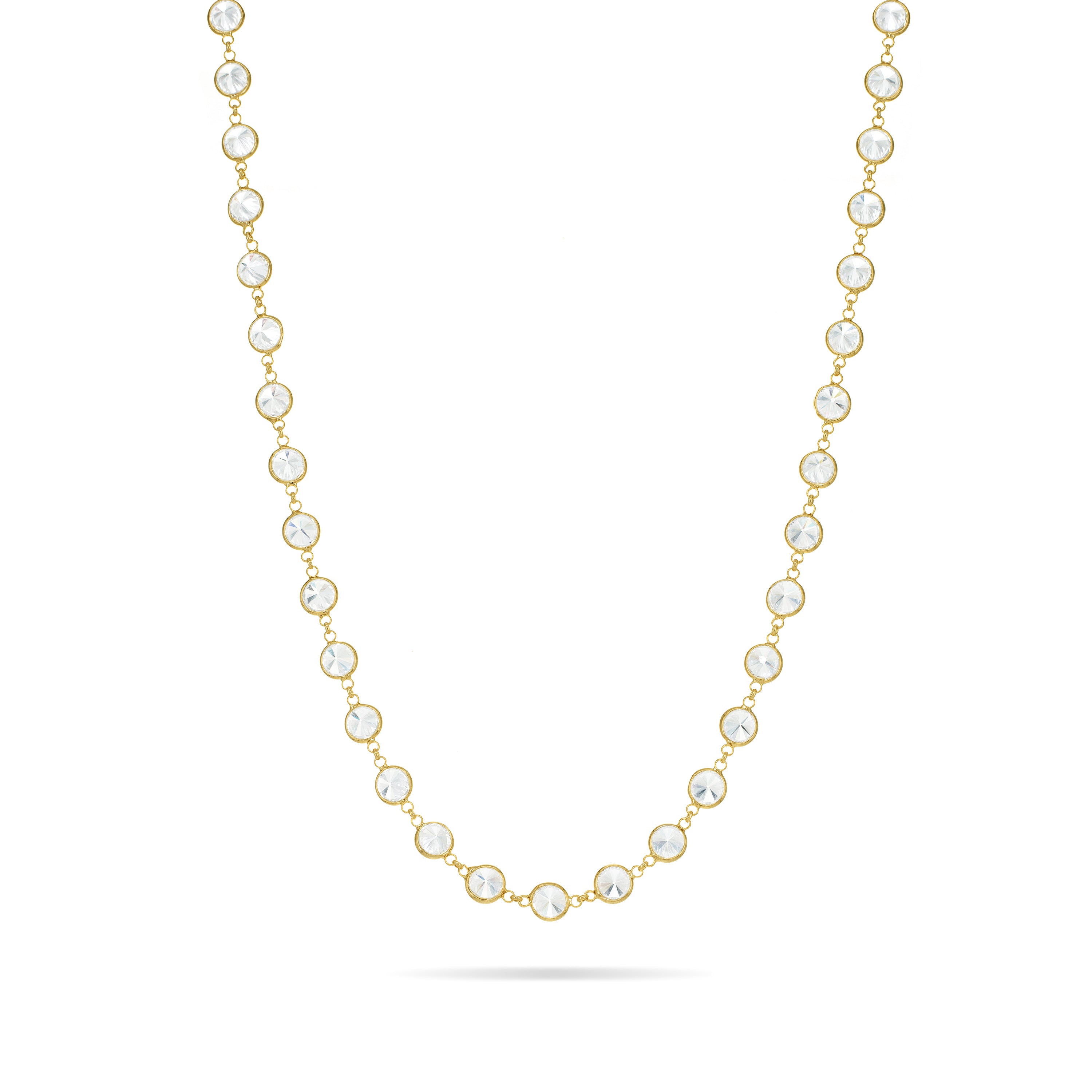 Eternity Big Round Bezel Chain Choker