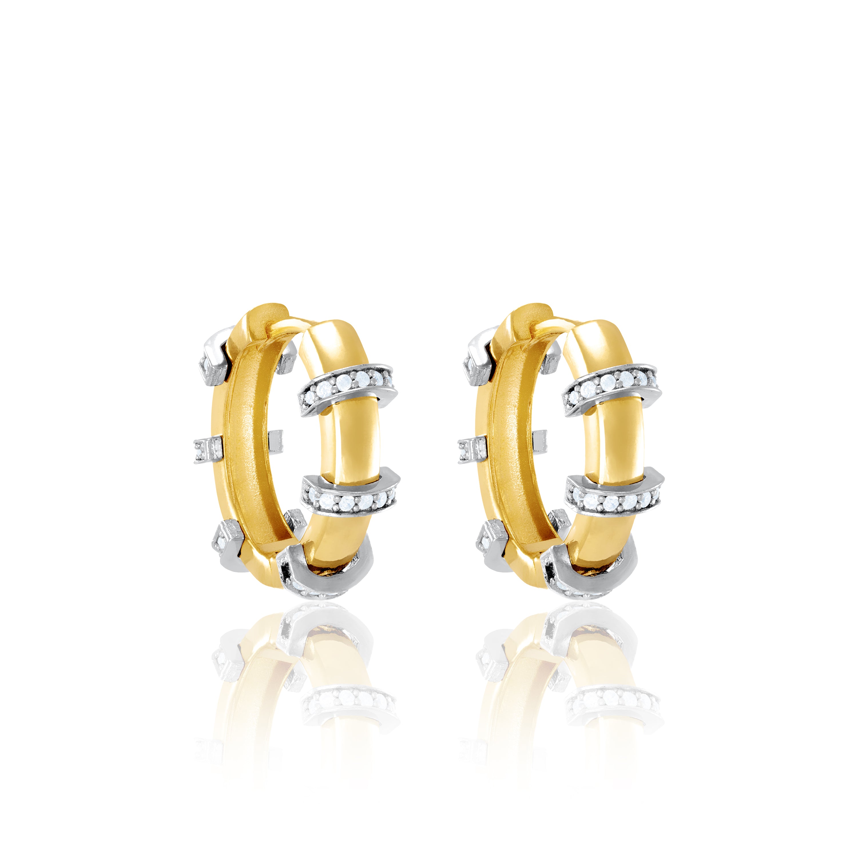 Evenly Spaced Cuff Hoop Earrings