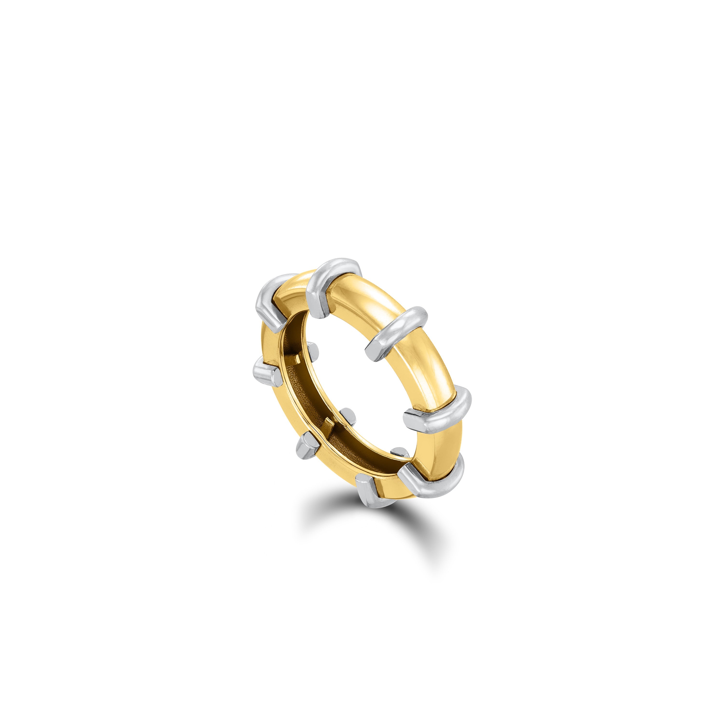 Evenly Spaced Cuff Ring - Gold