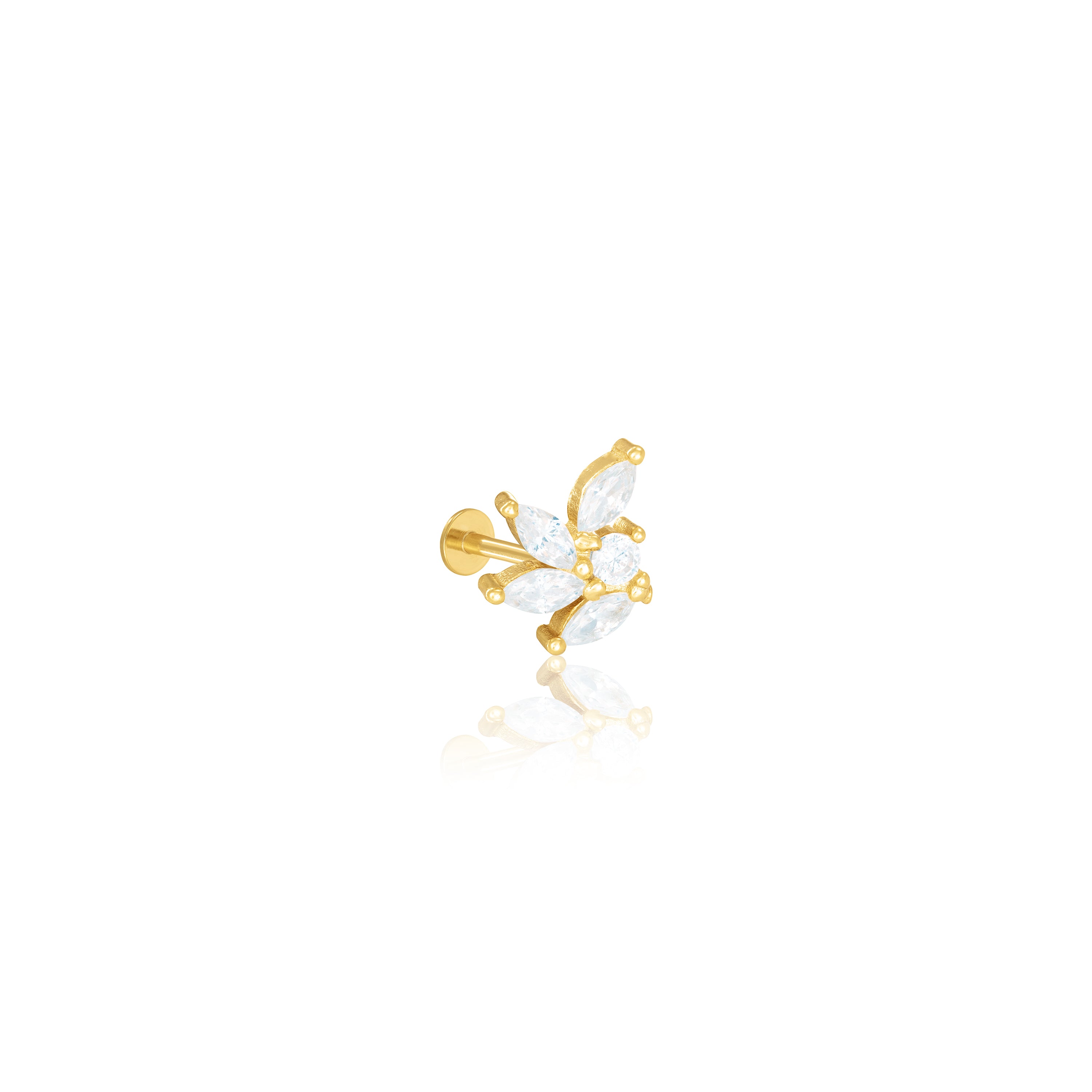 Floral Marquise CZ Piercing