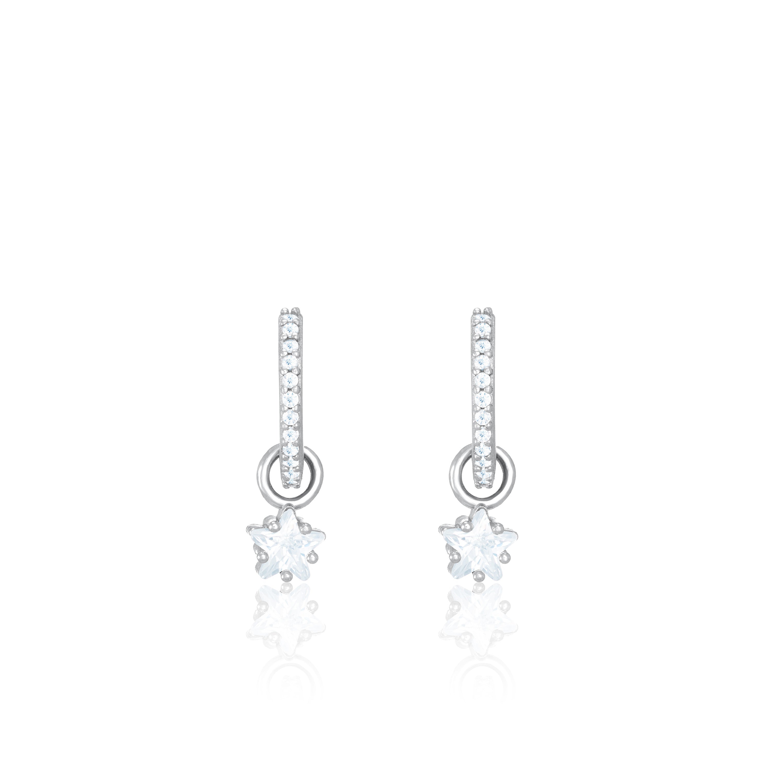 Mini Shape Cubic Zirconia Hoop Earrings