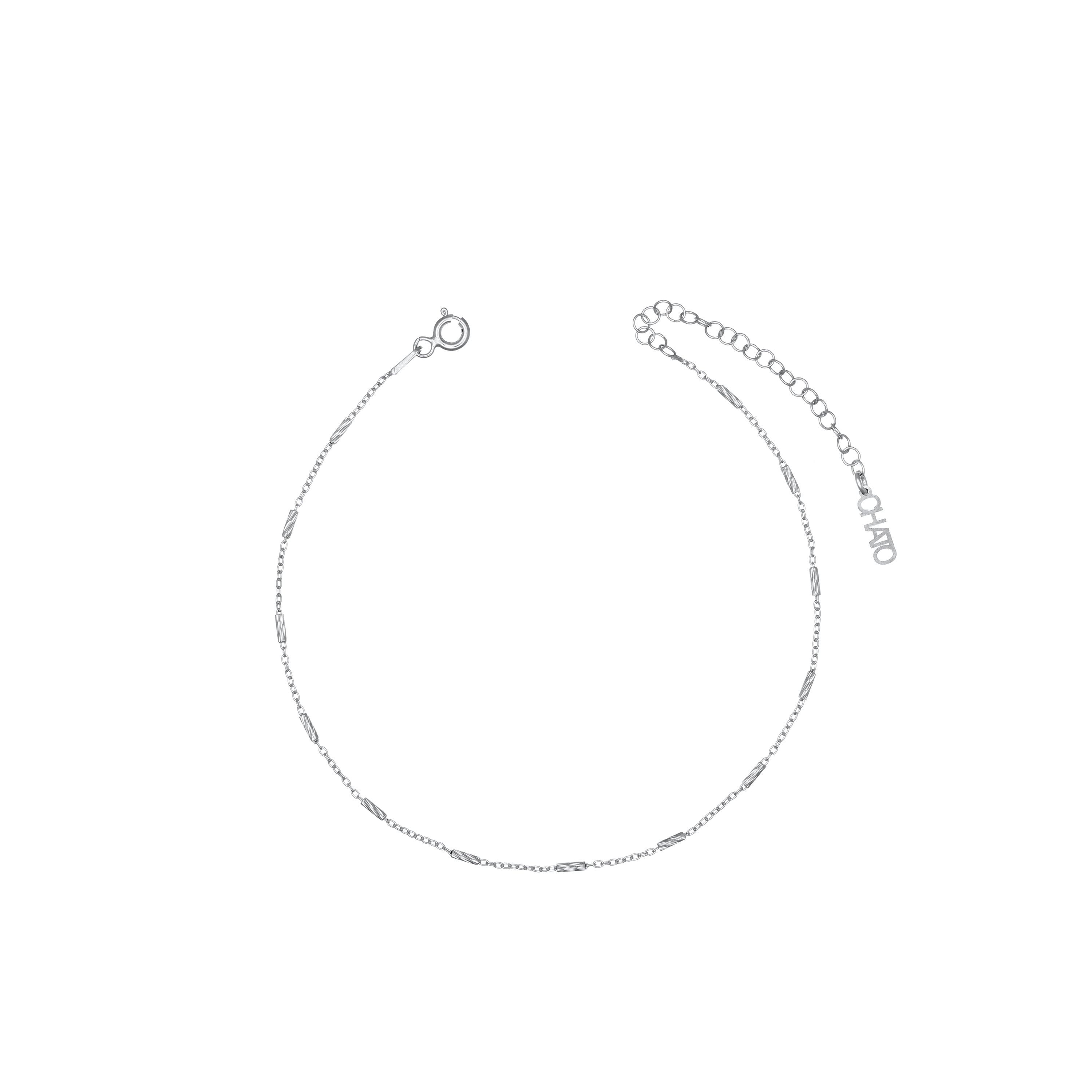 Minimalist Chain Anklet With Twisted Links
