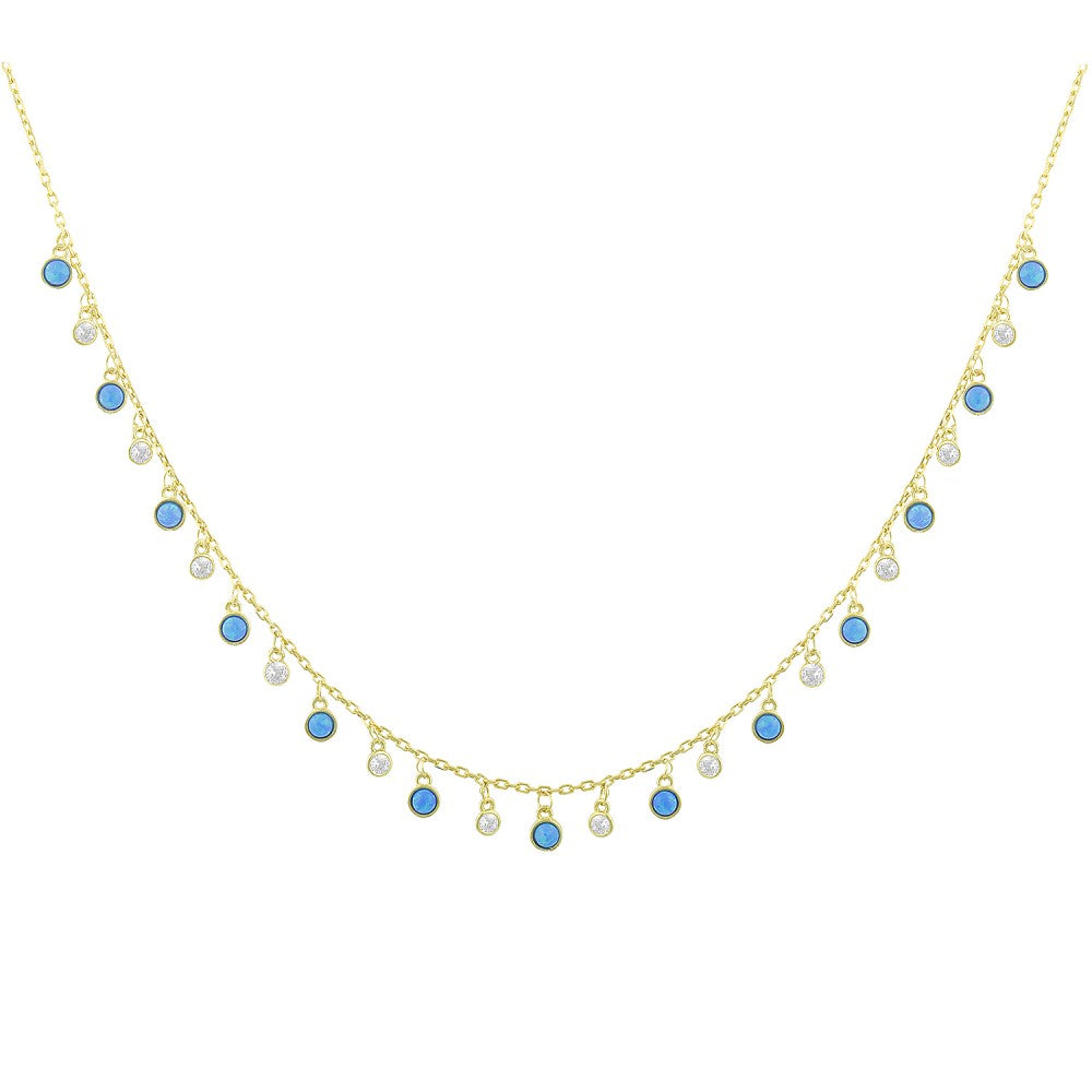 Multi Bezel Droplets Choker