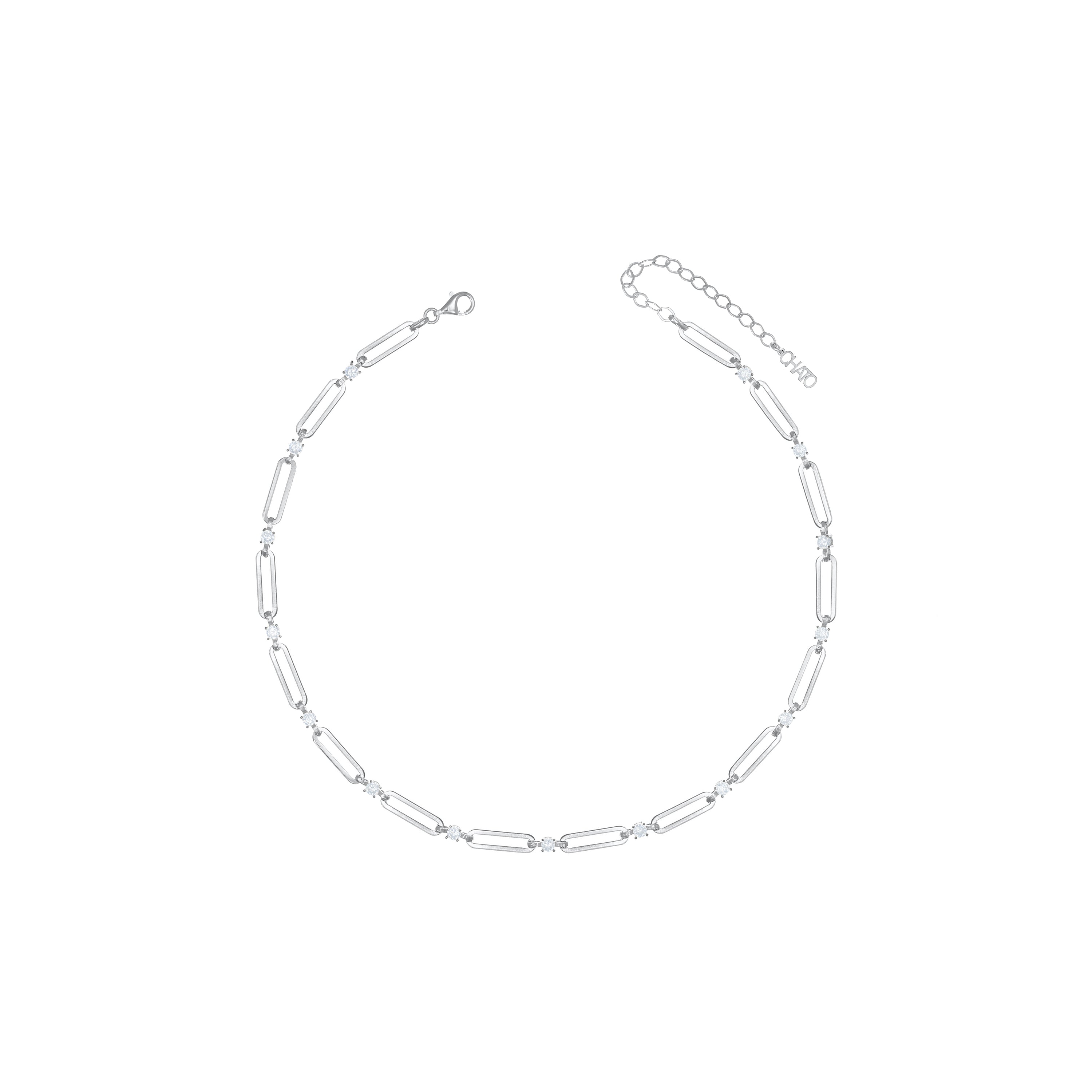 Paperclip With Dot Choker