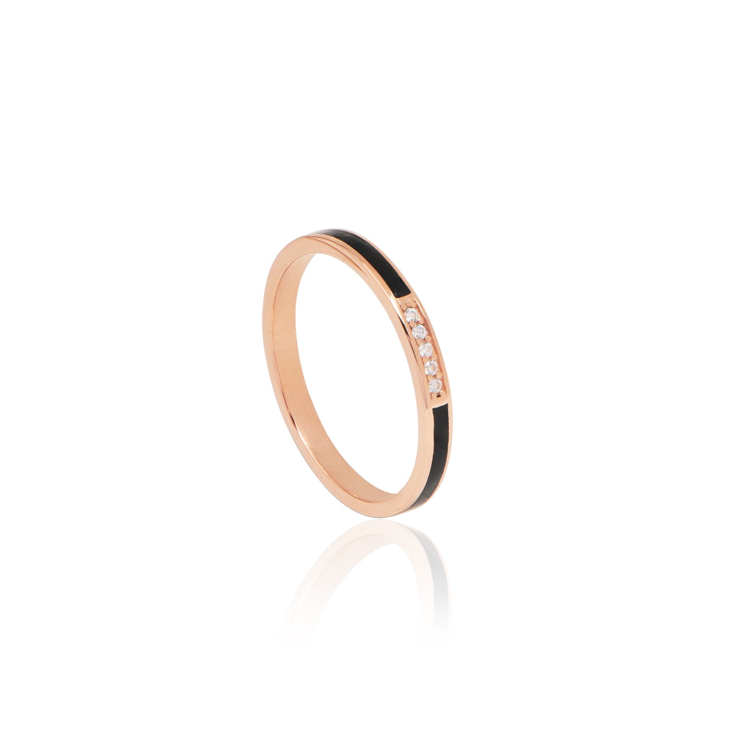 Stackable Enamel Simple Ring