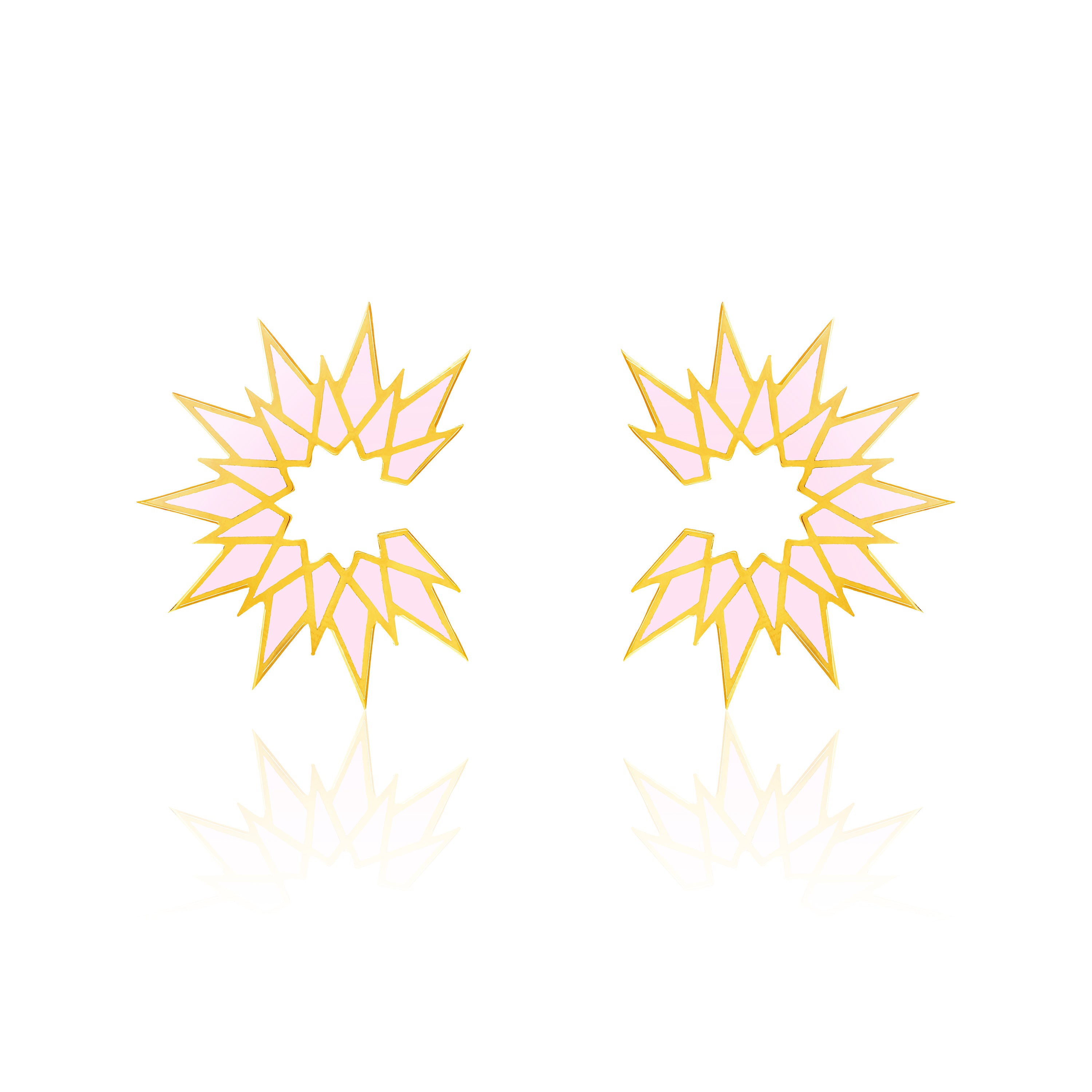 Sunburst Enamel Earrings