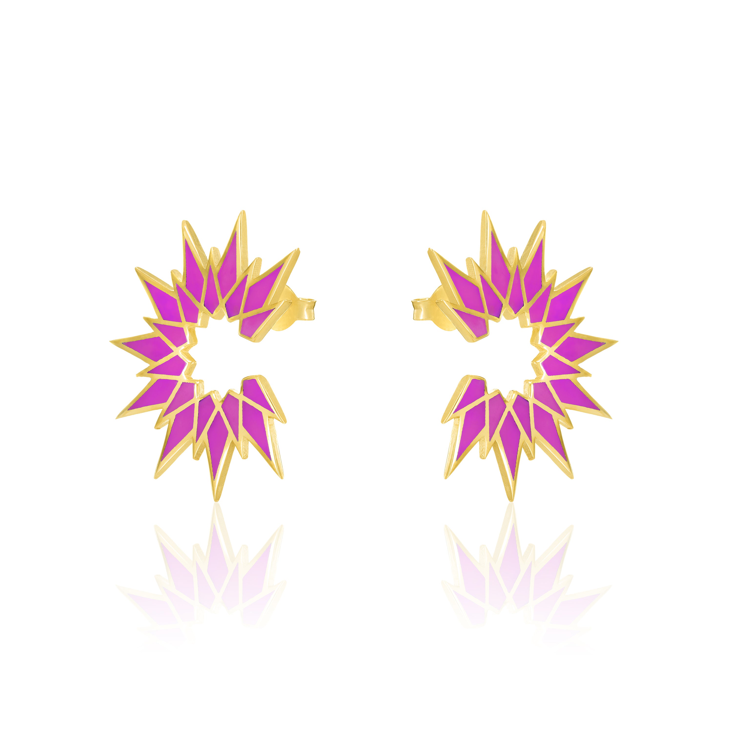 Sunburst Enamel Earrings