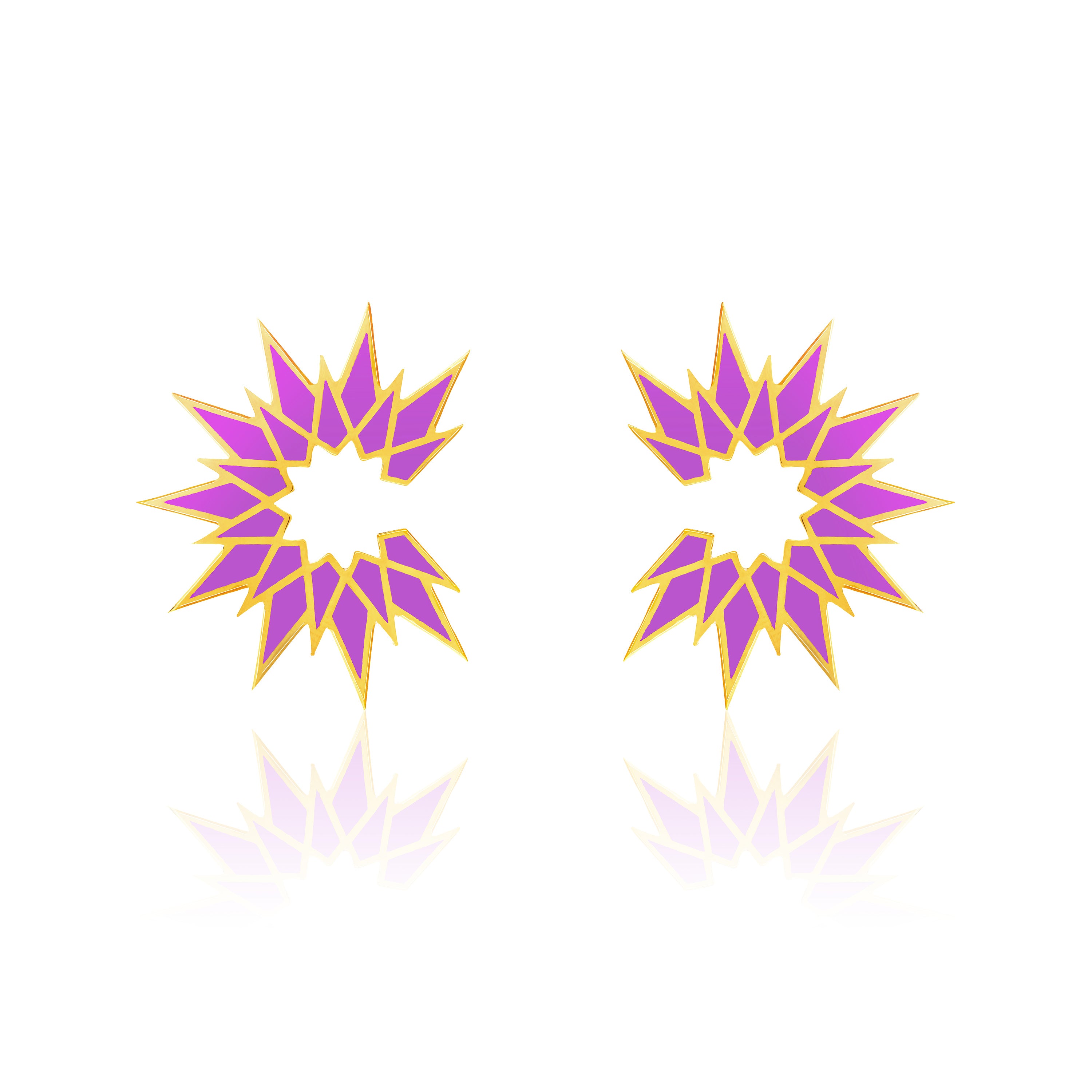 Sunburst Enamel Earrings