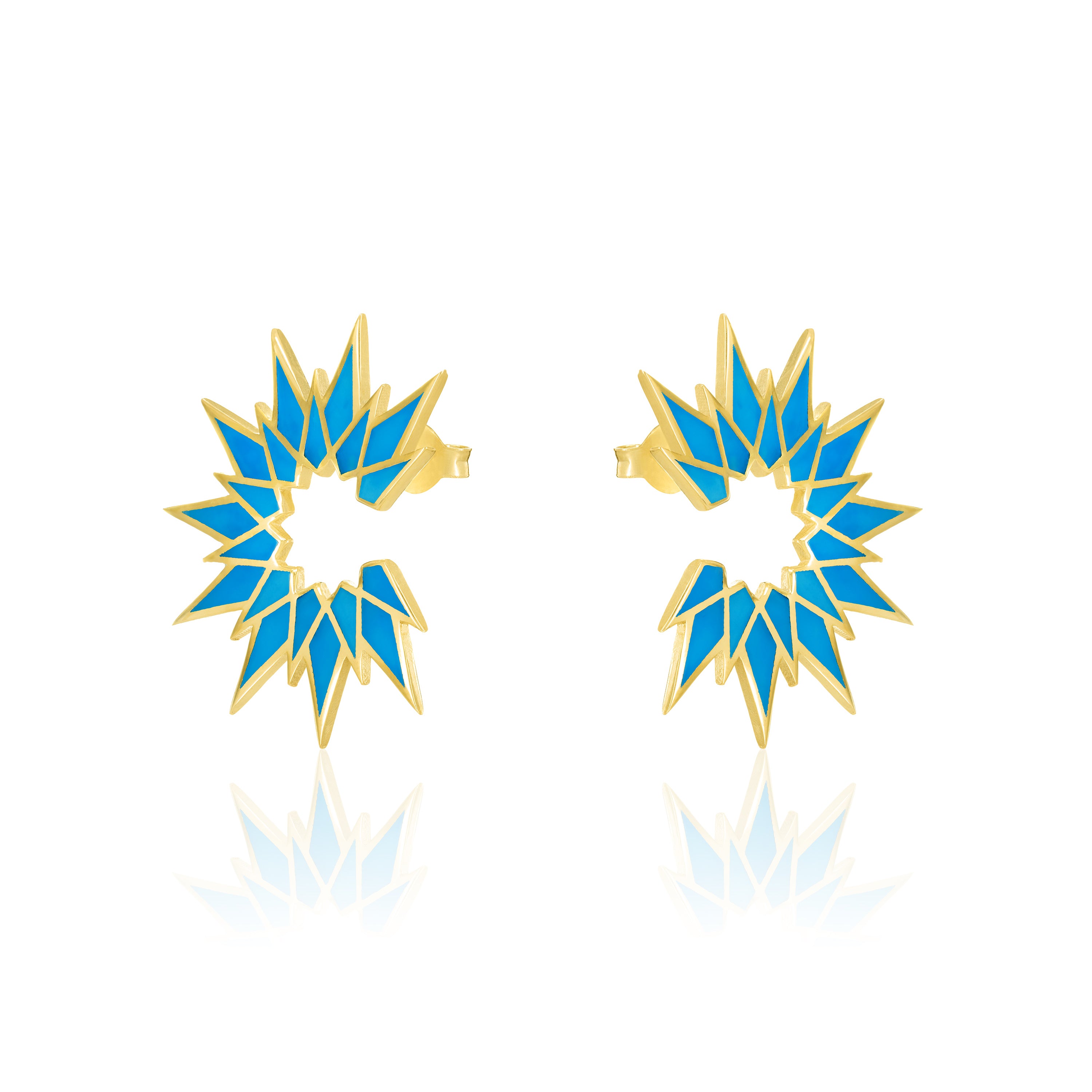 Sunburst Enamel Earrings