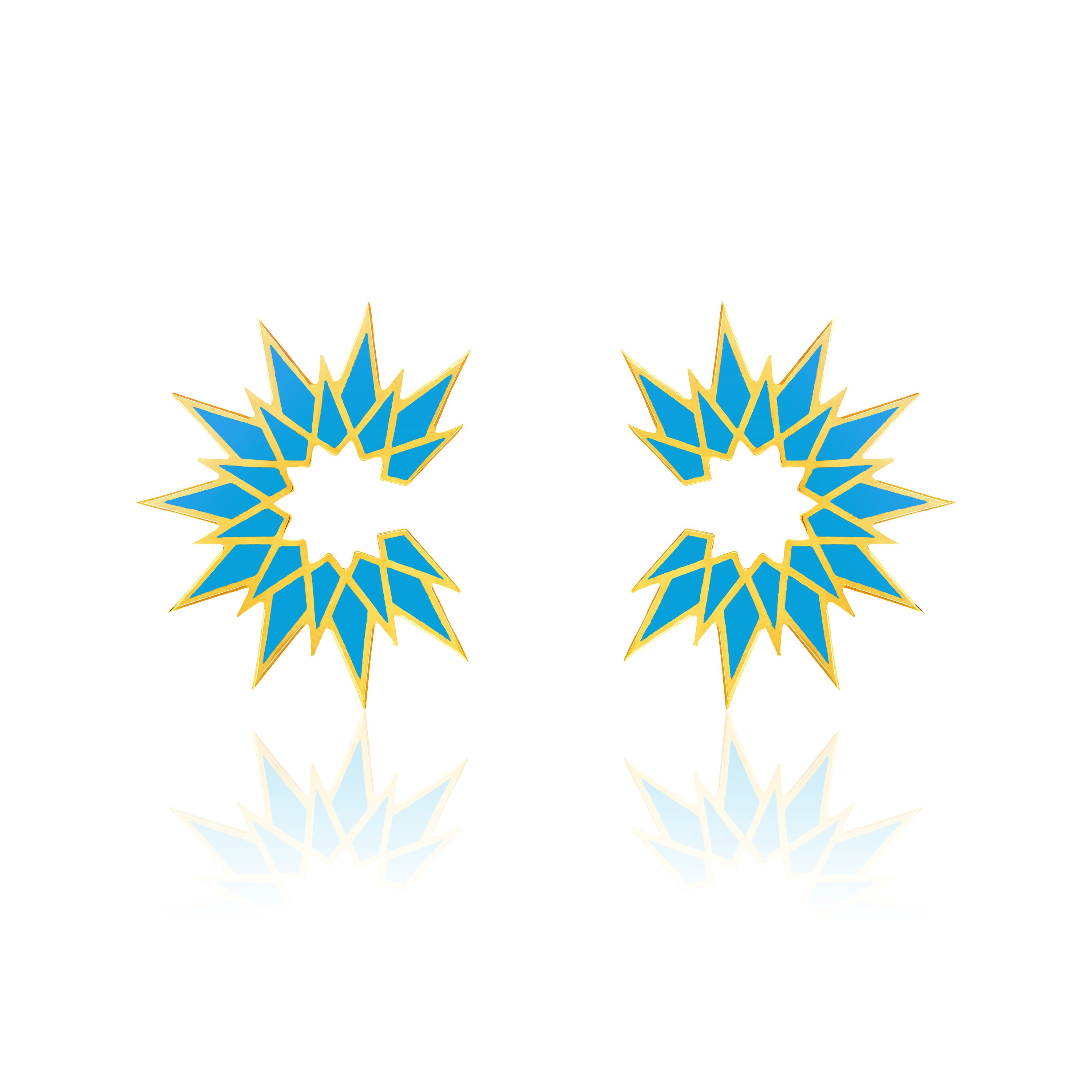 Sunburst Enamel Earrings