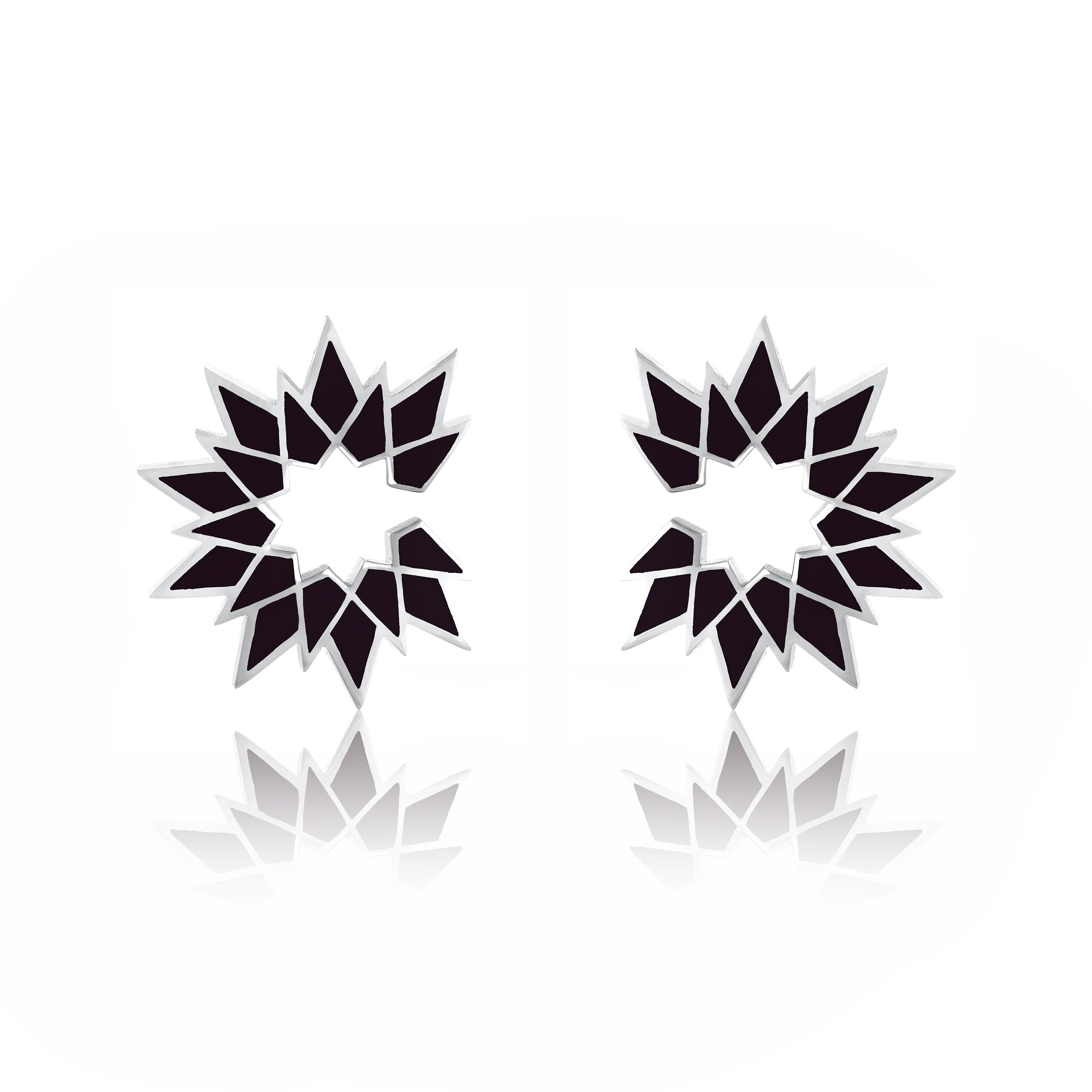 Sunburst Enamel Earrings