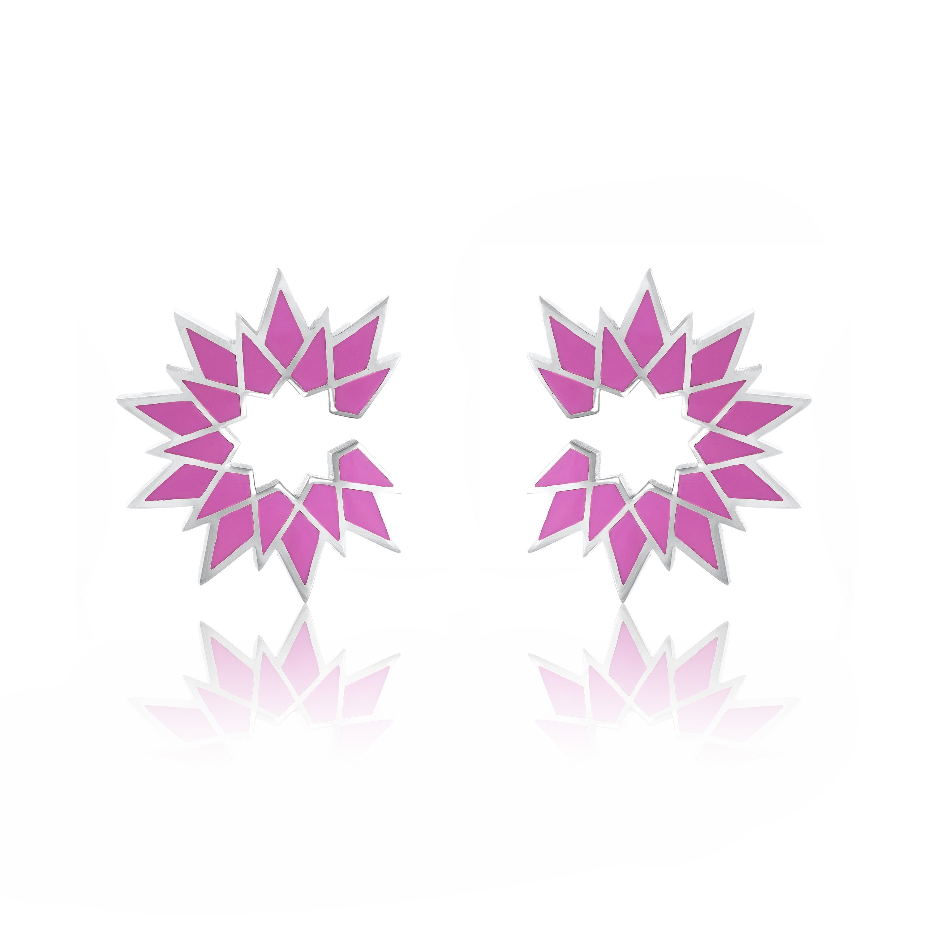 Sunburst Enamel Earrings