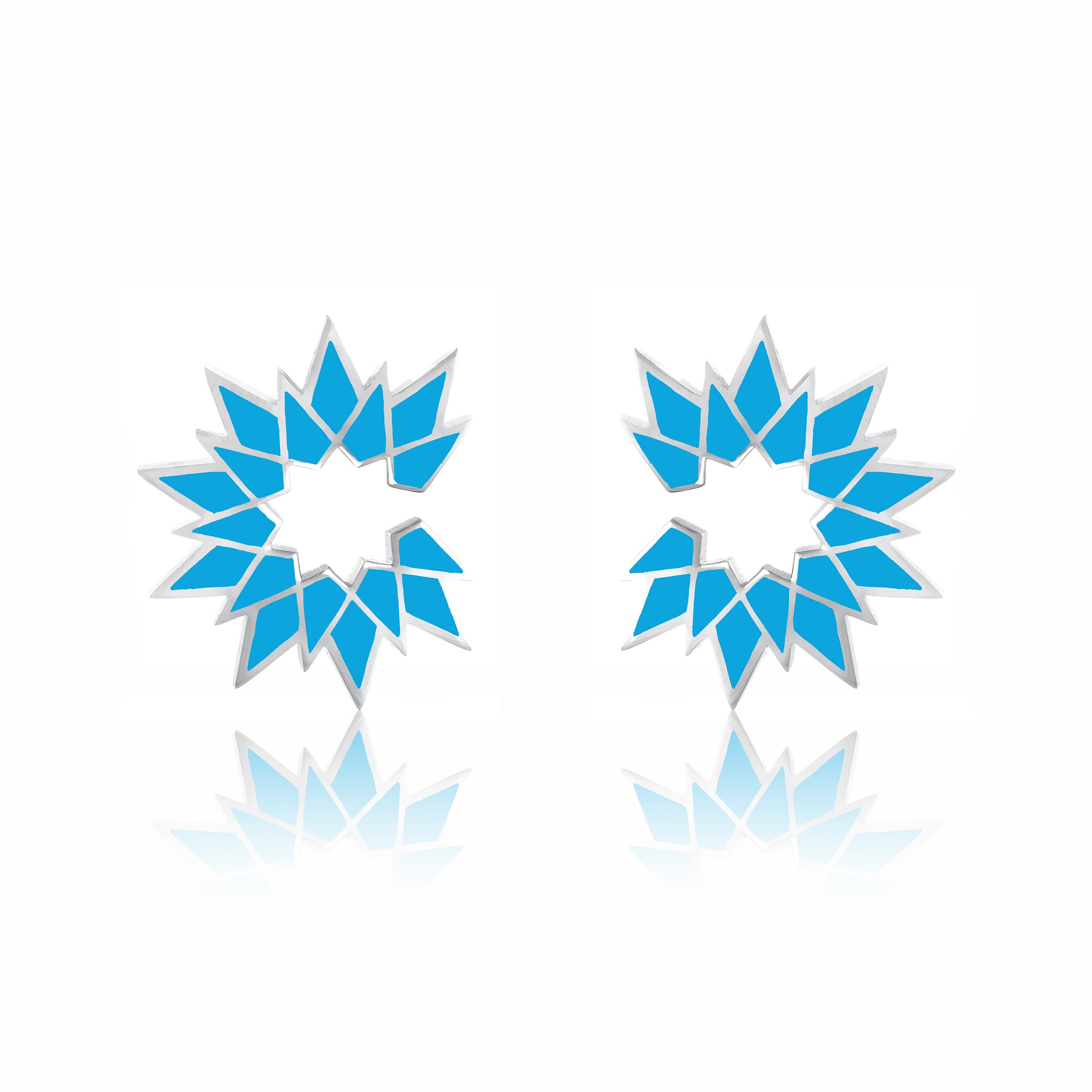 Sunburst Enamel Earrings