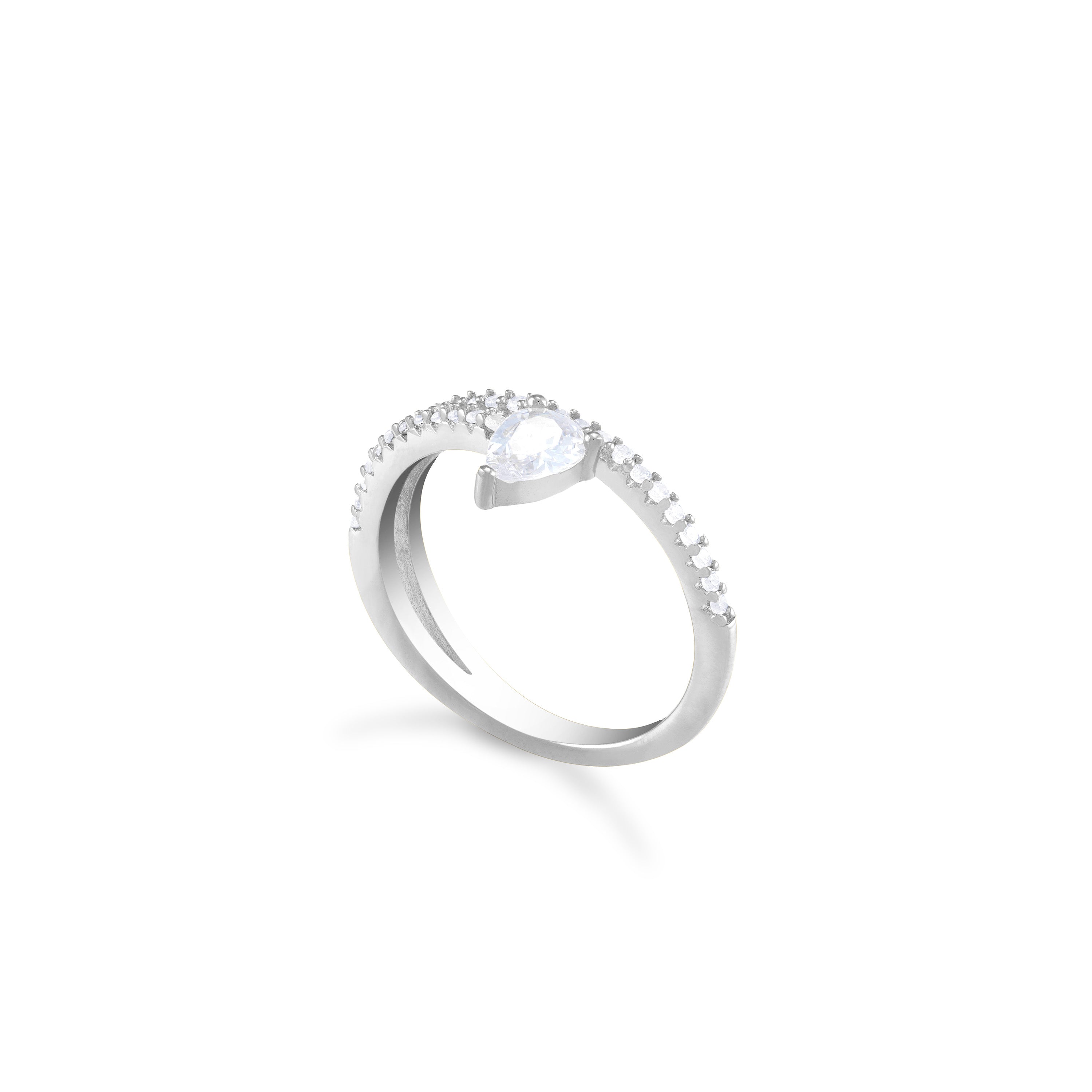 Teardrop Cubic Zirconia Wrap Ring