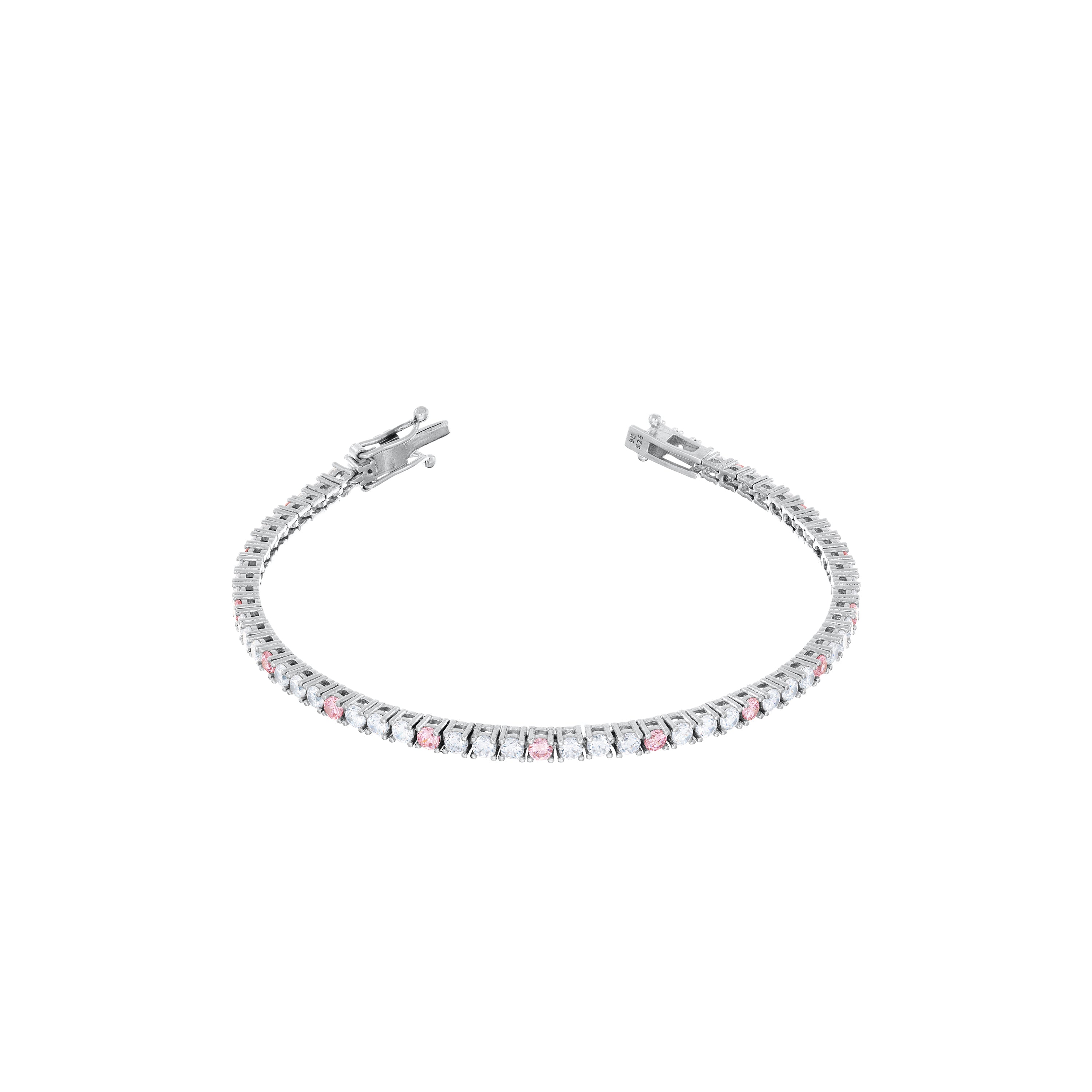 Tennis Bracelet With Box Clasp - Dots