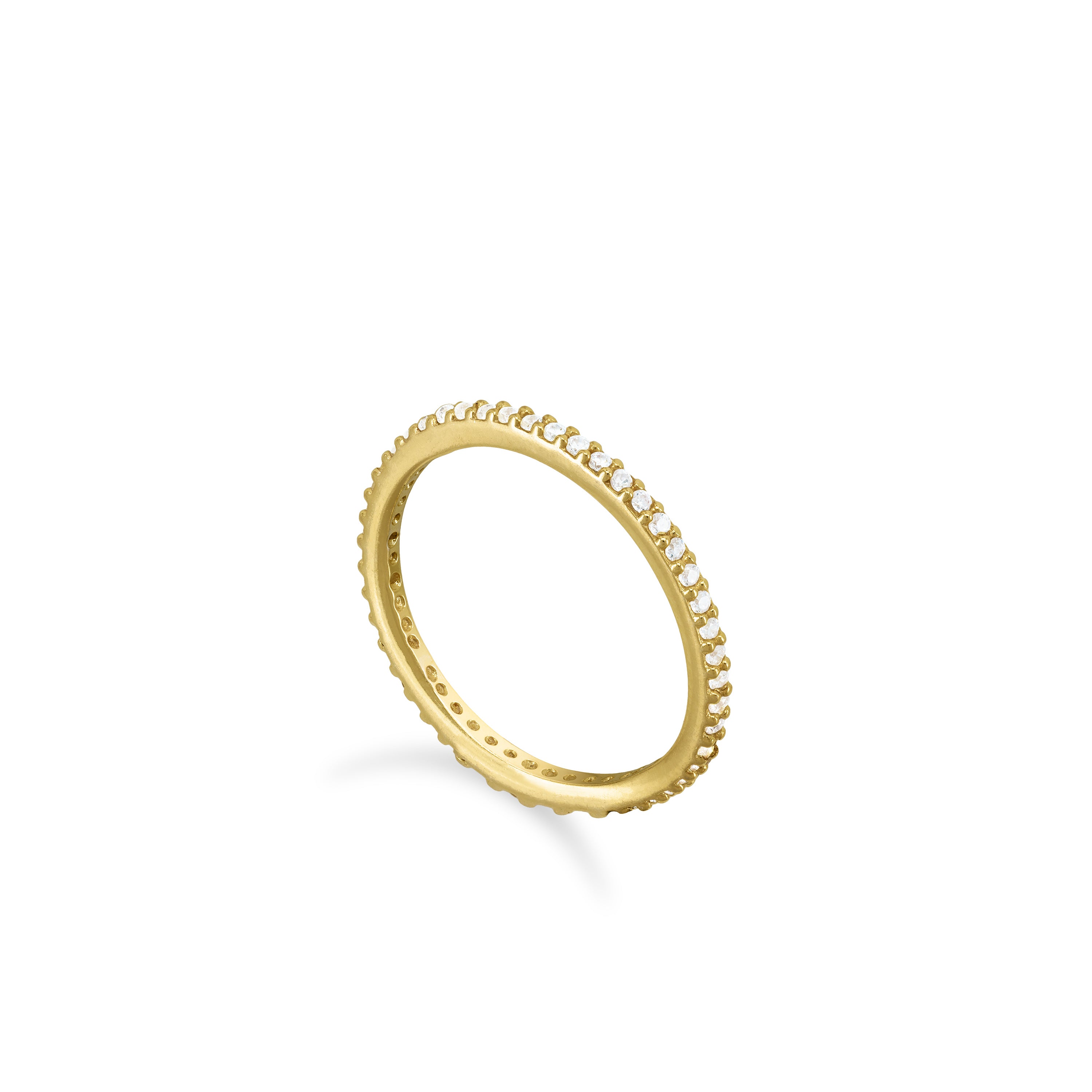 Thin Cubic Zirconia Eternity Ring