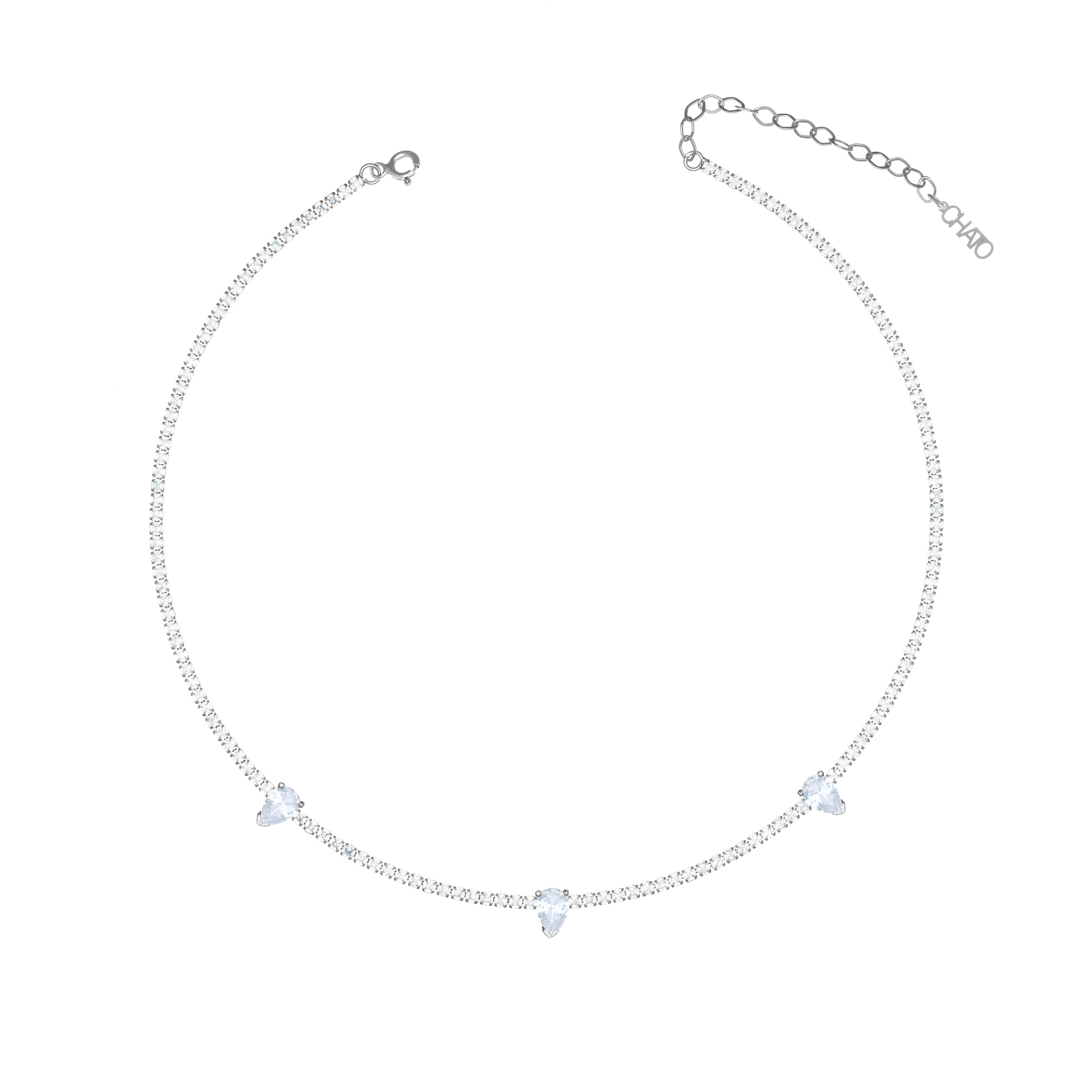 Three Teardrops Tennis Choker