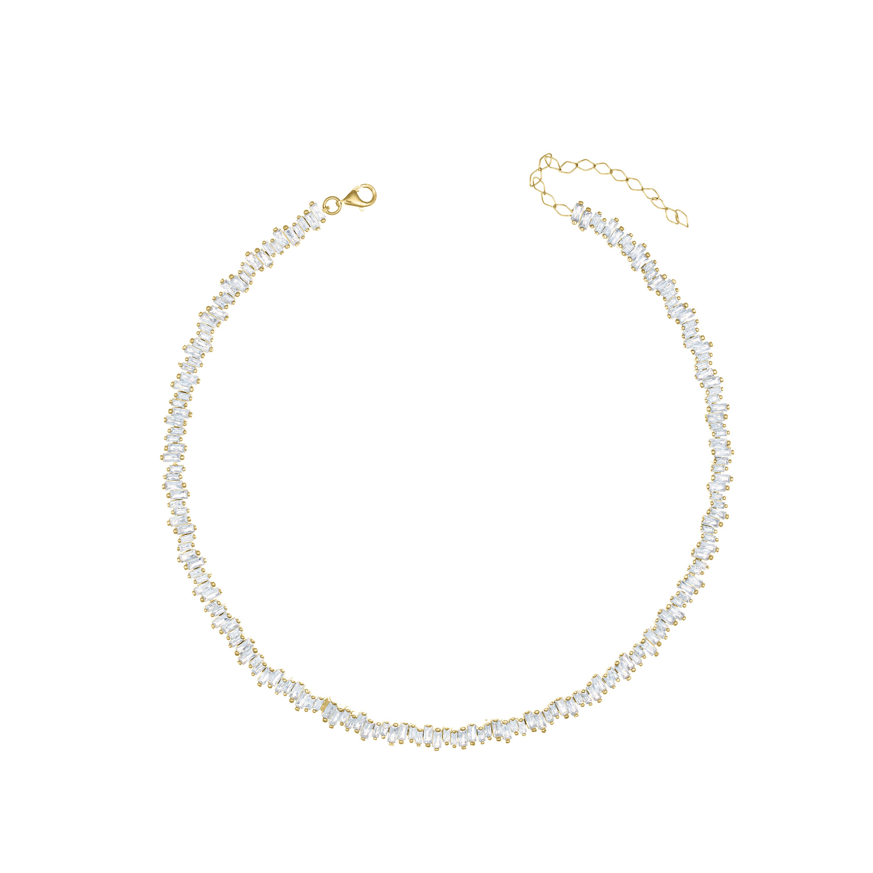 Up Down Baguette Tennis Choker