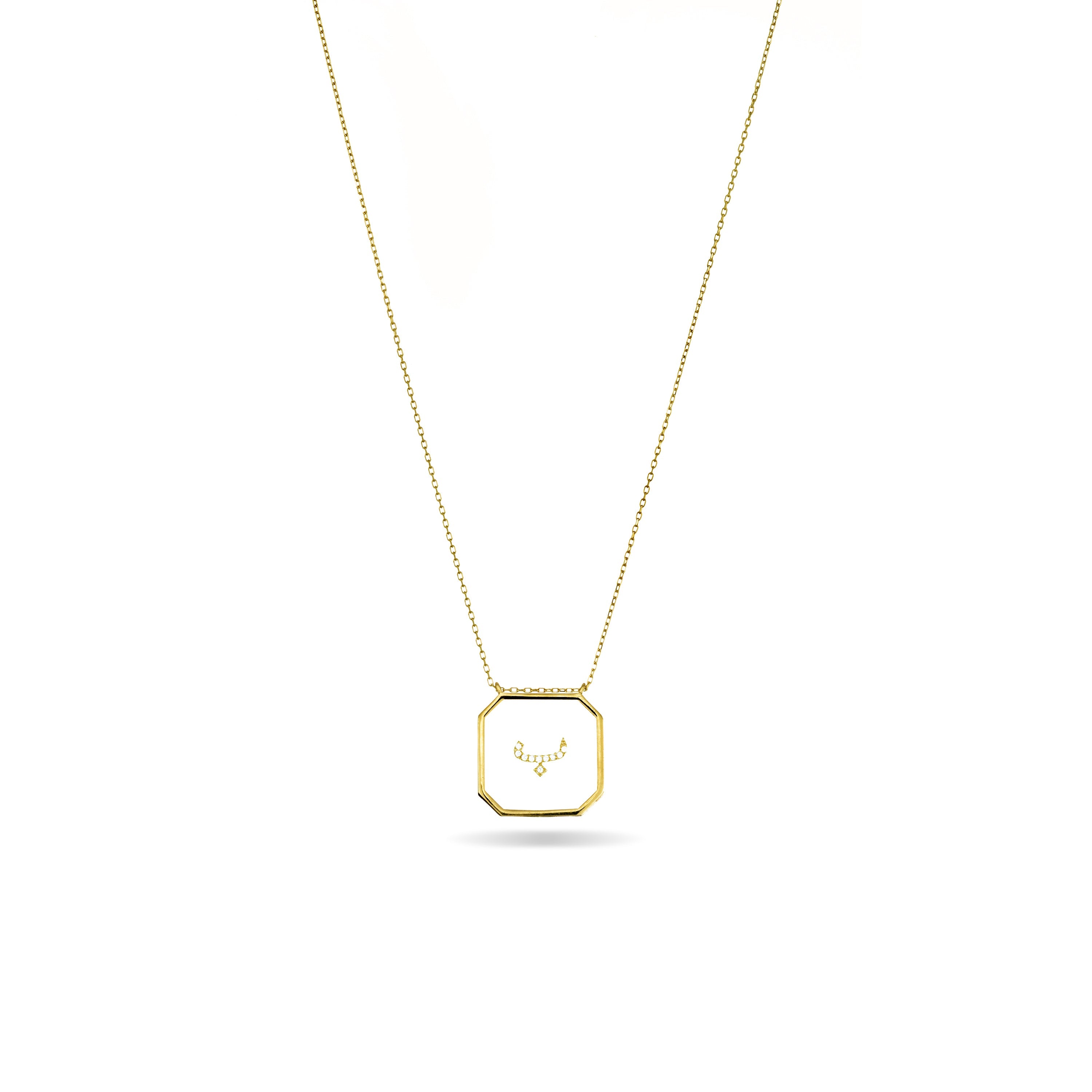 Arabic Letter Square Plexiglass Necklace