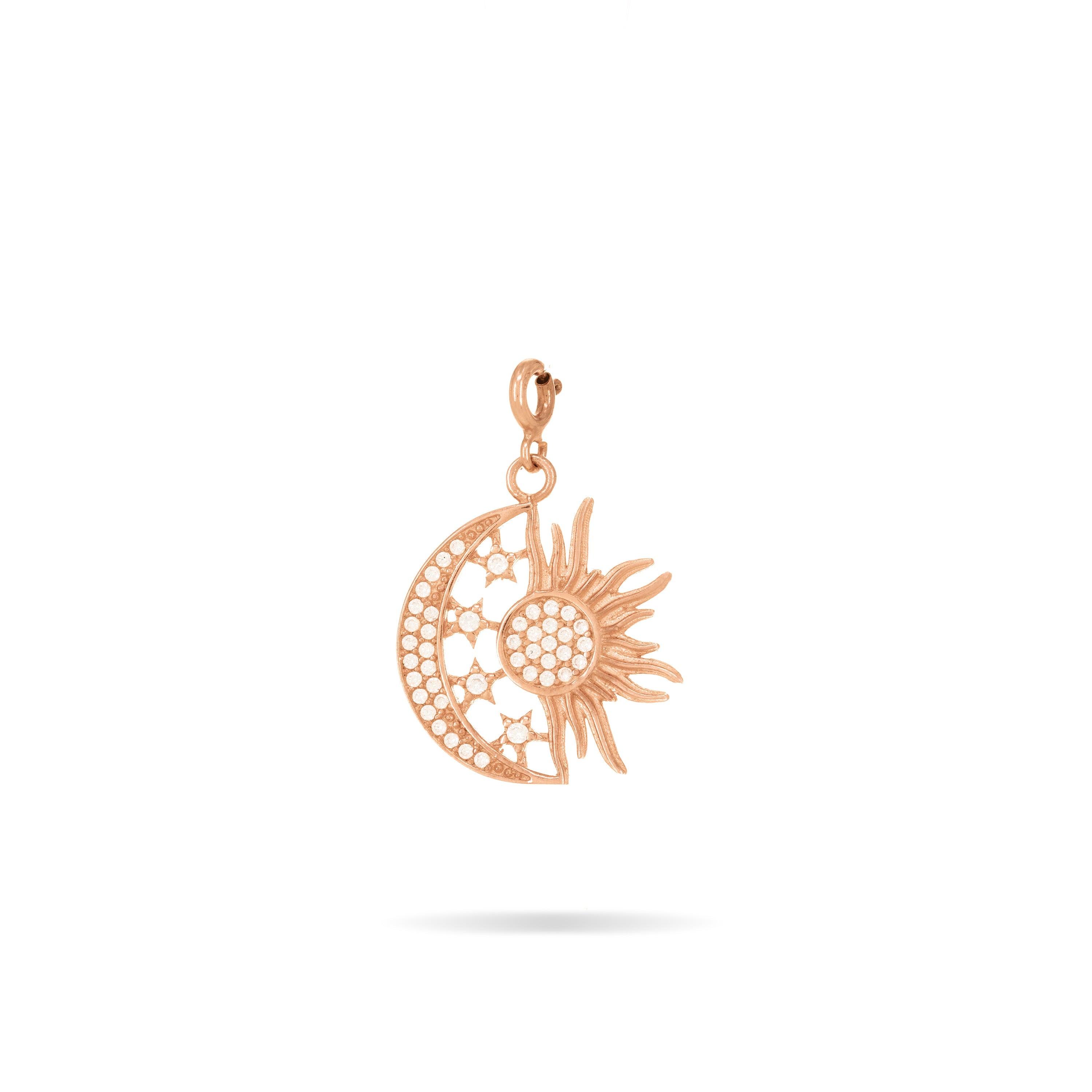 Crescent Moon Sun Charm