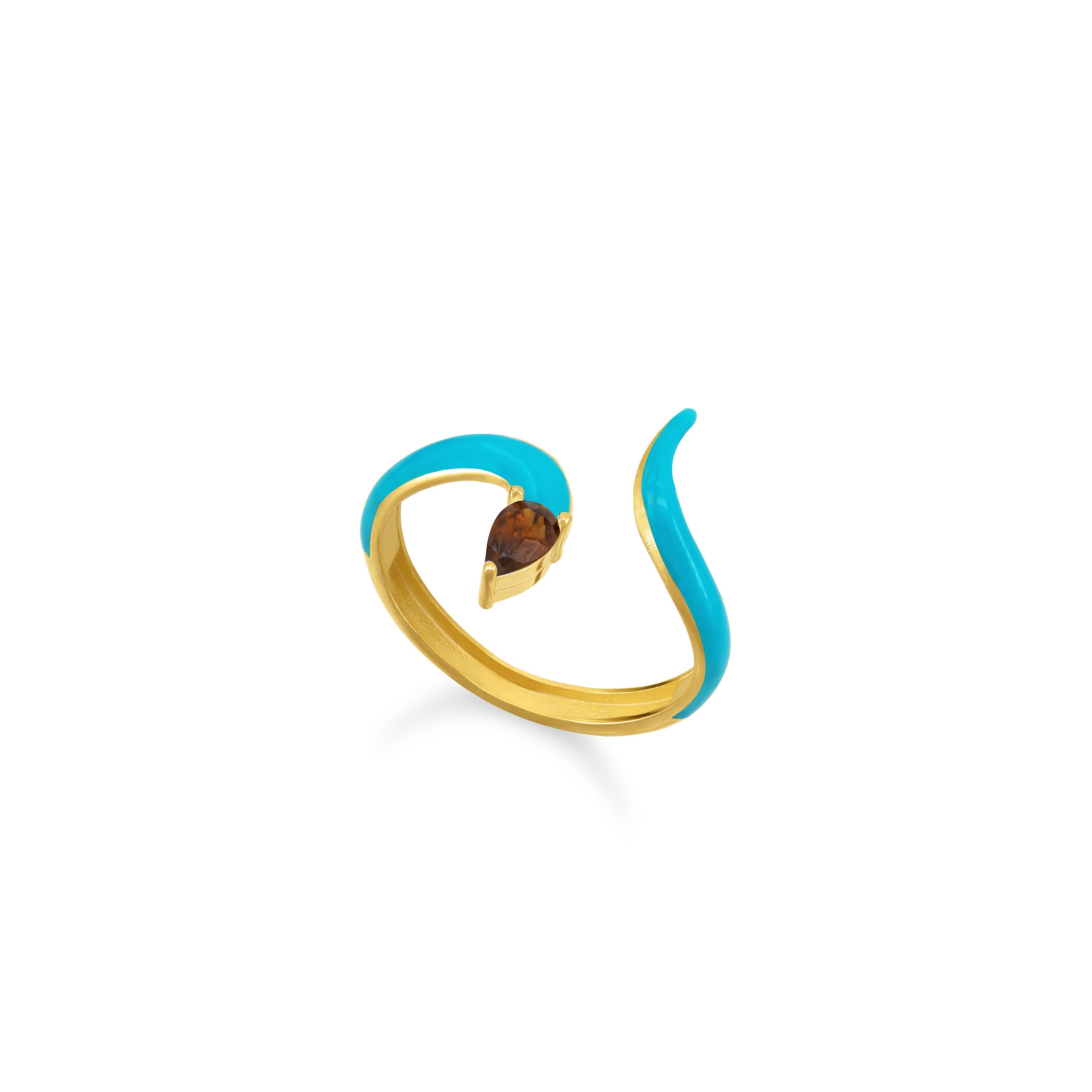 Enamel Snake Open Ring