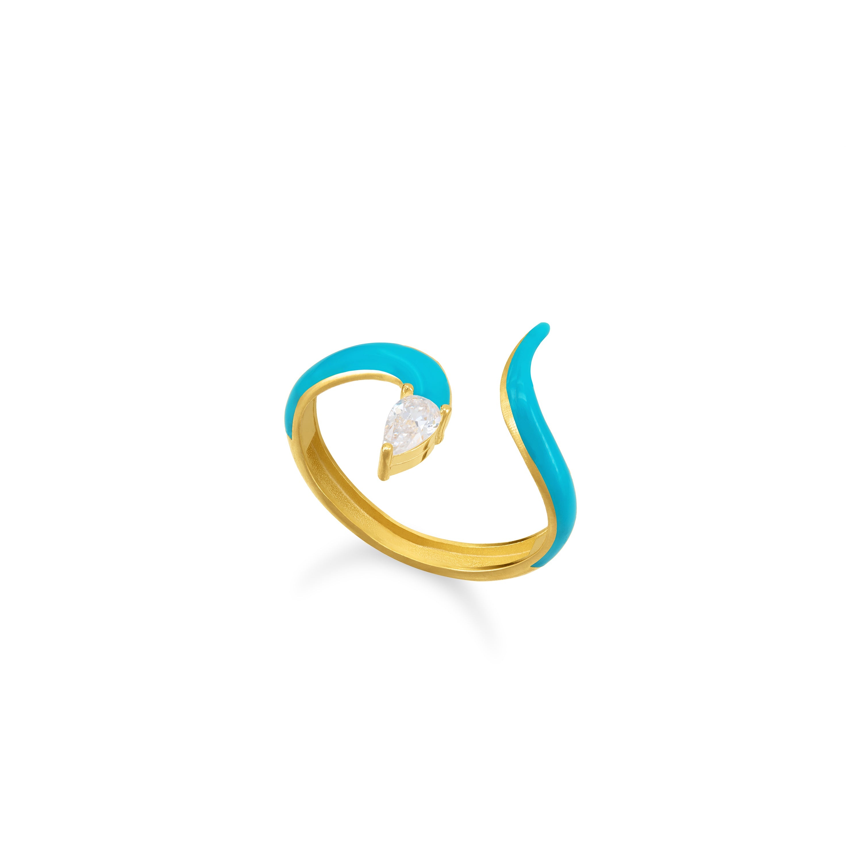 Enamel Snake Open Ring