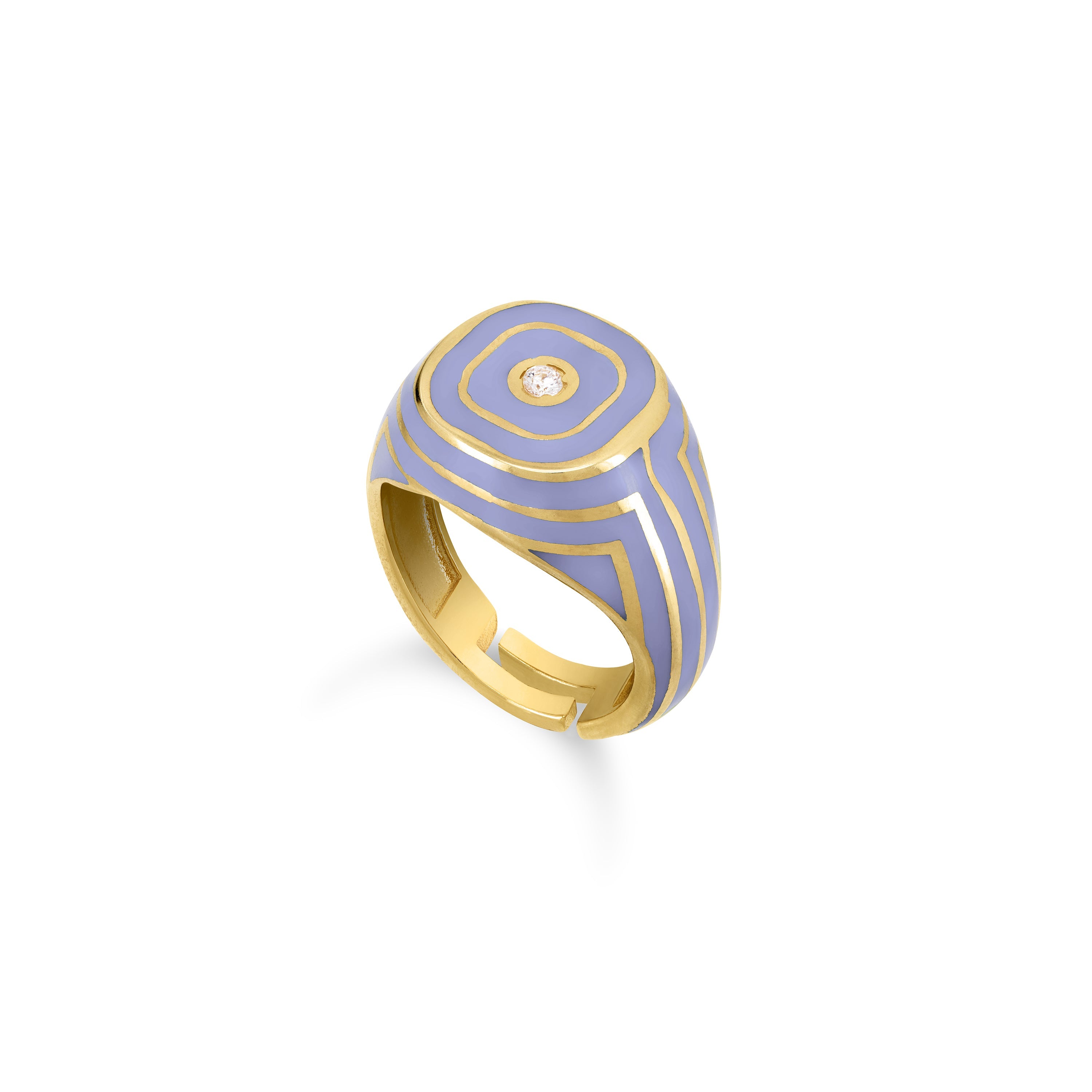 Enamel Square Signet Ring