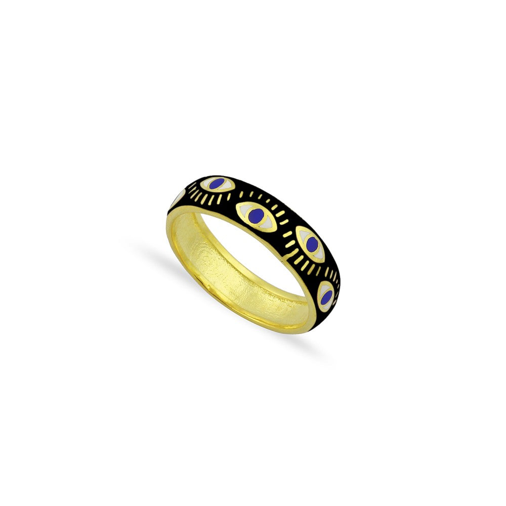 Evil Eye Enamel Ring