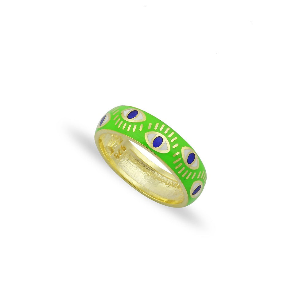 Evil Eye Enamel Ring