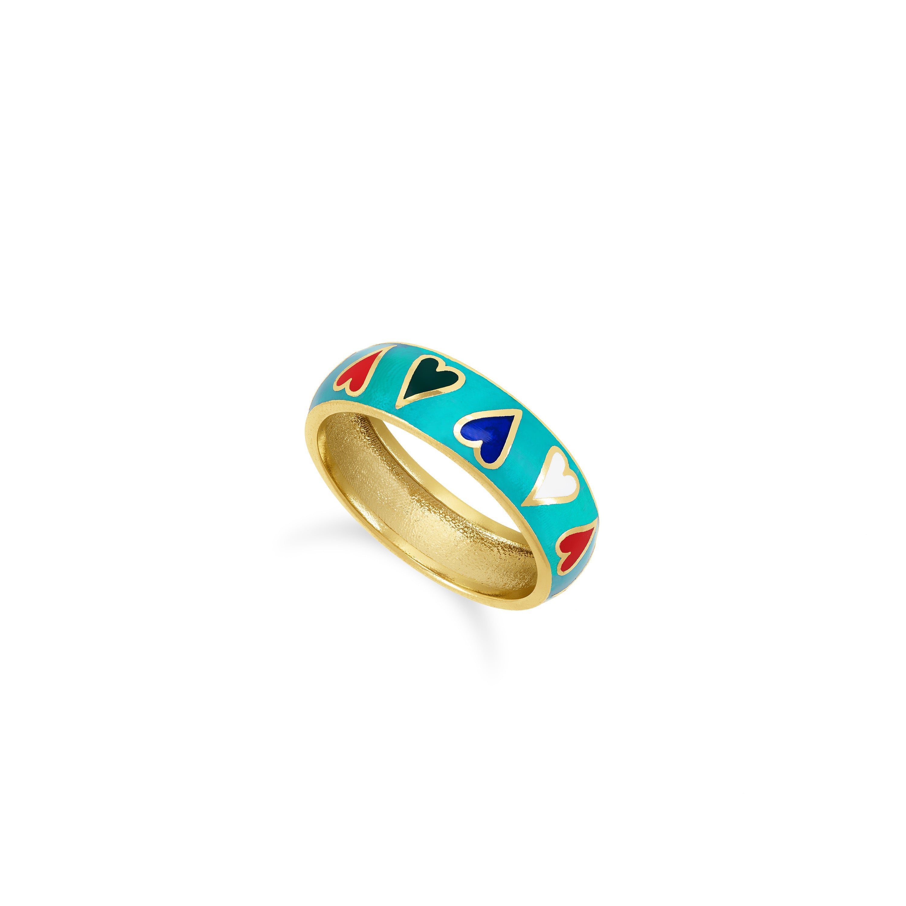 Hearts Enamel Ring