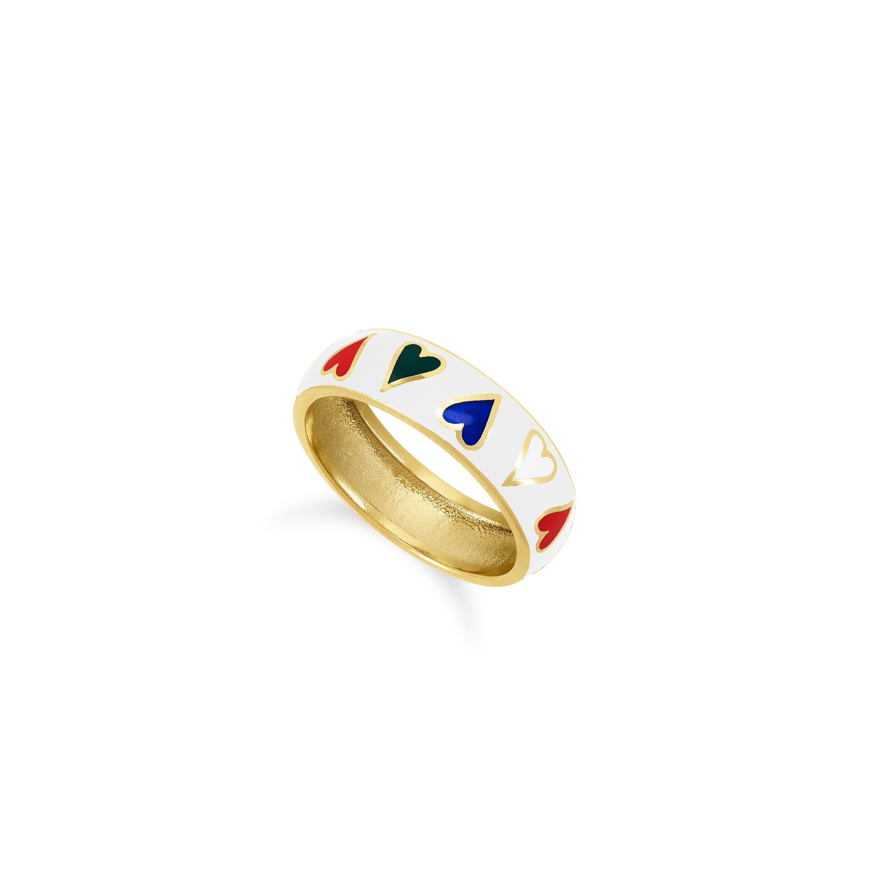 Hearts Enamel Ring