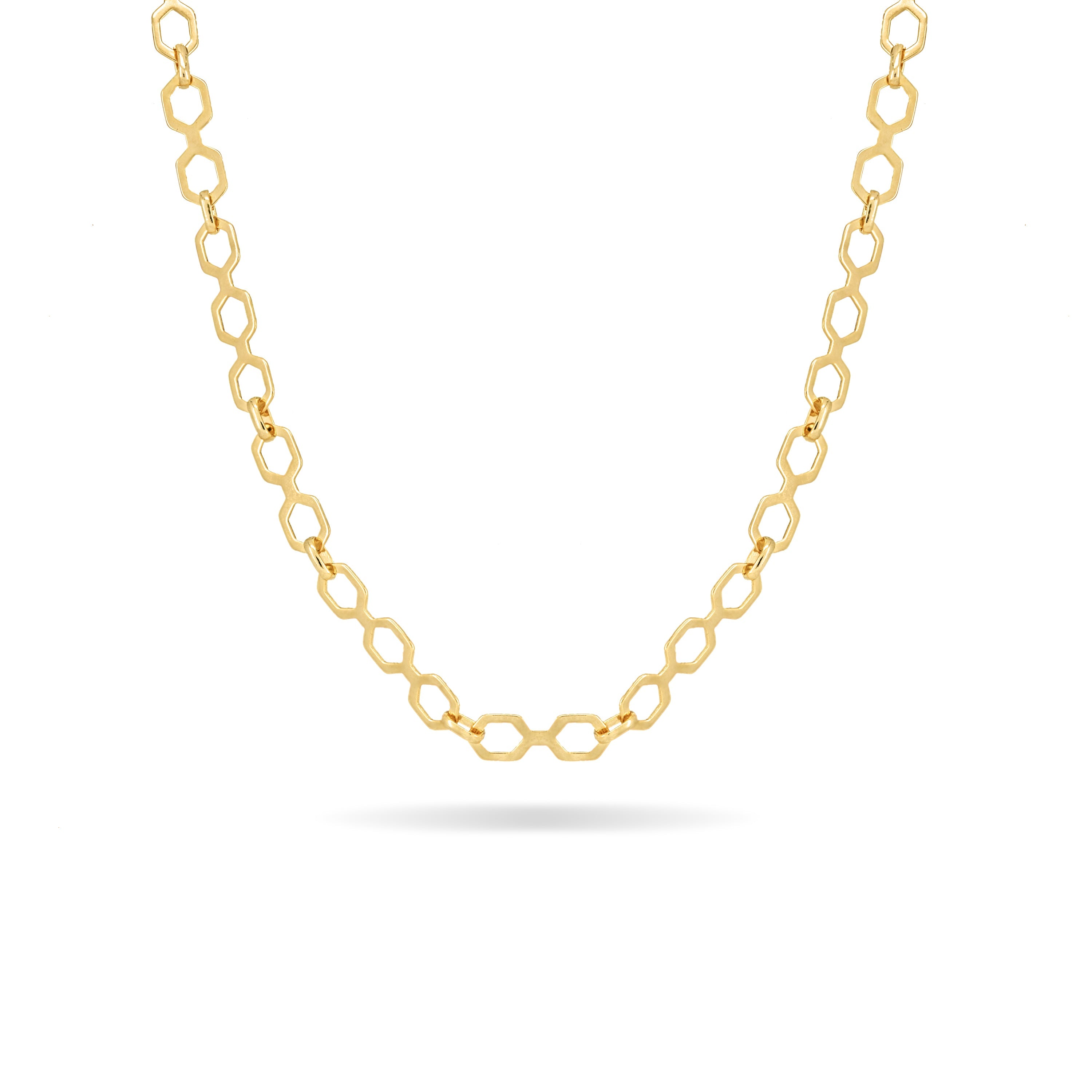 Hexagone Shaped Link Chain Choker