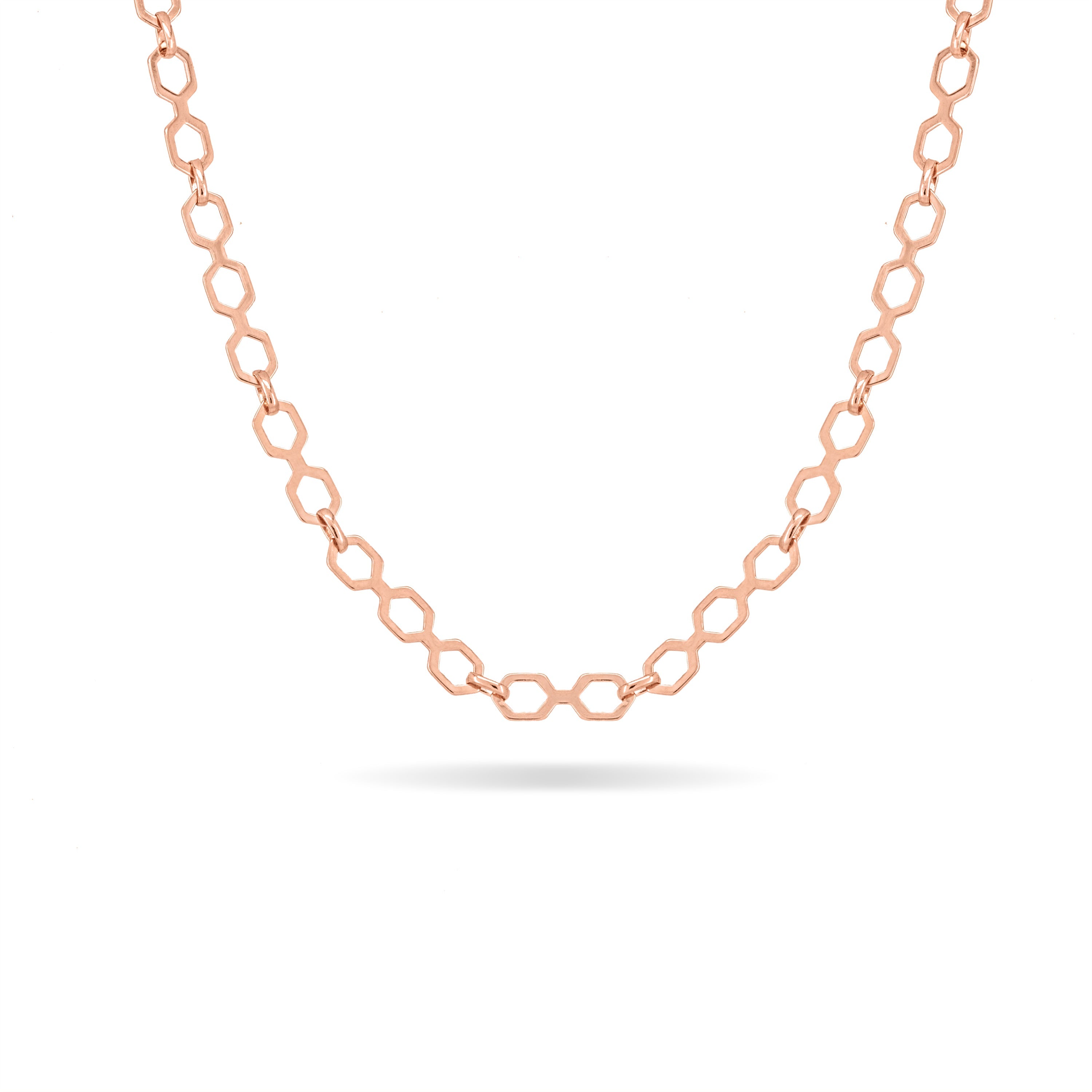 Hexagone Shaped Link Chain Choker